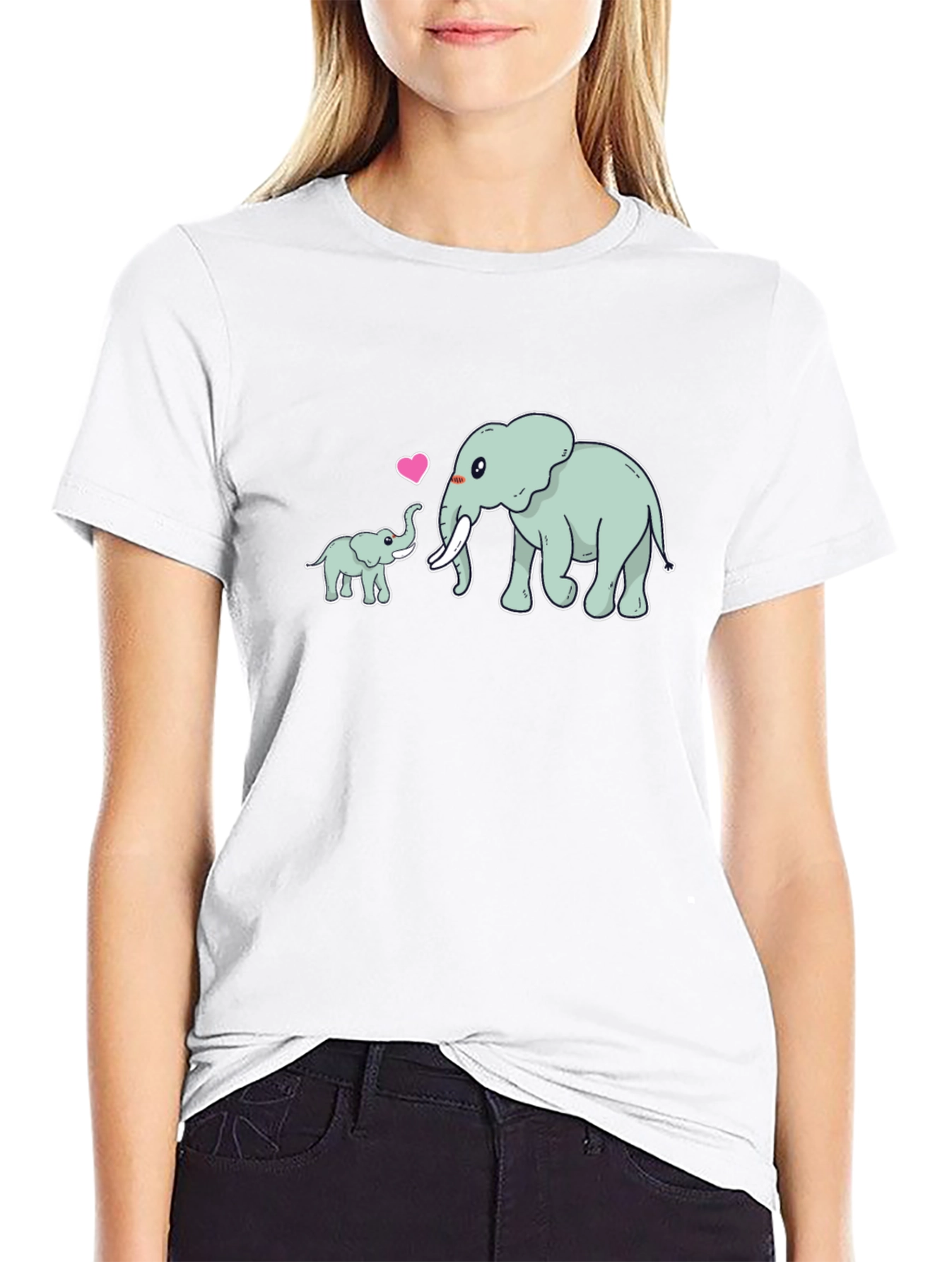 Elephant Love Black T-Shirt