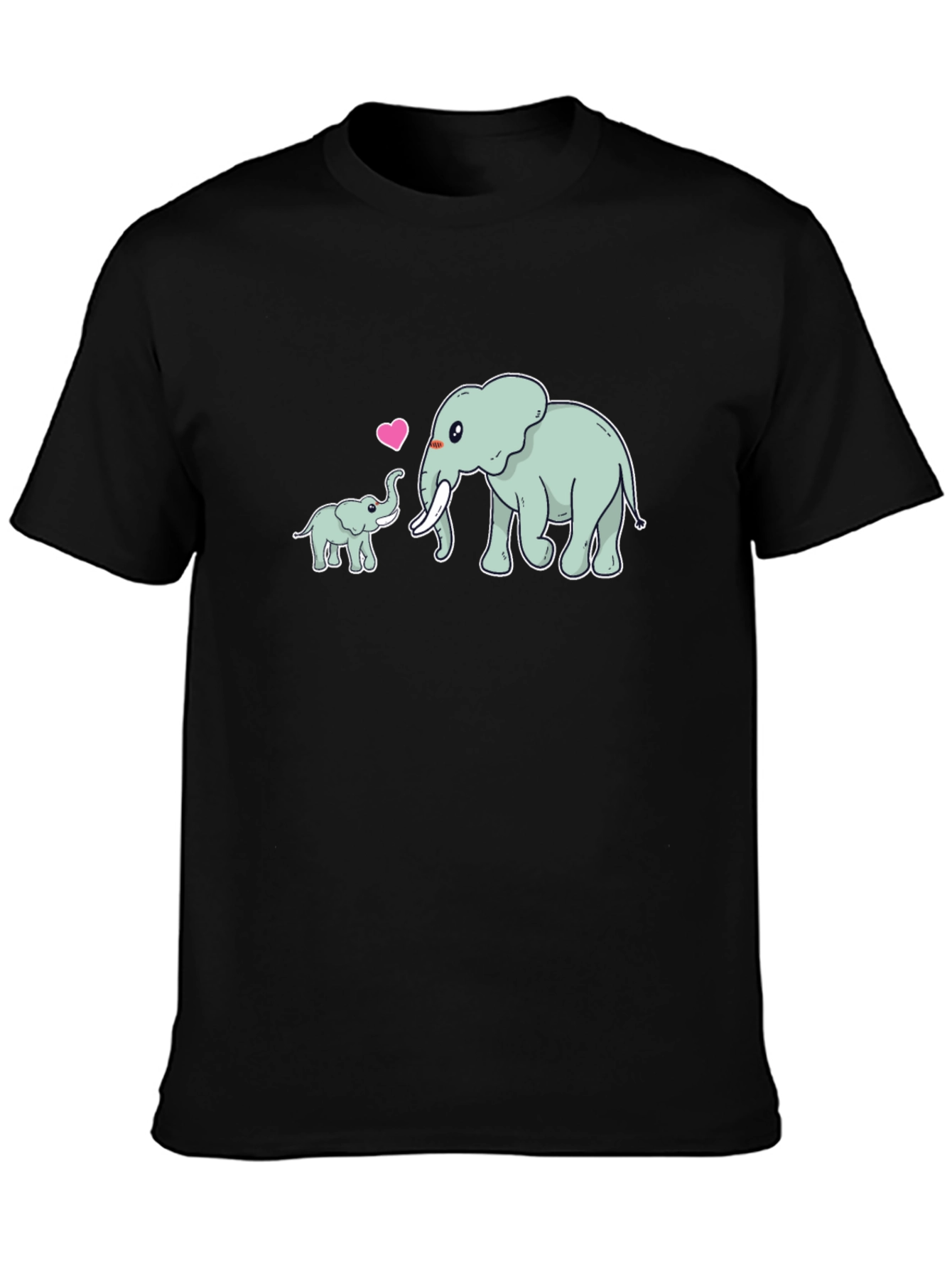 Elephant Love Black T-Shirt