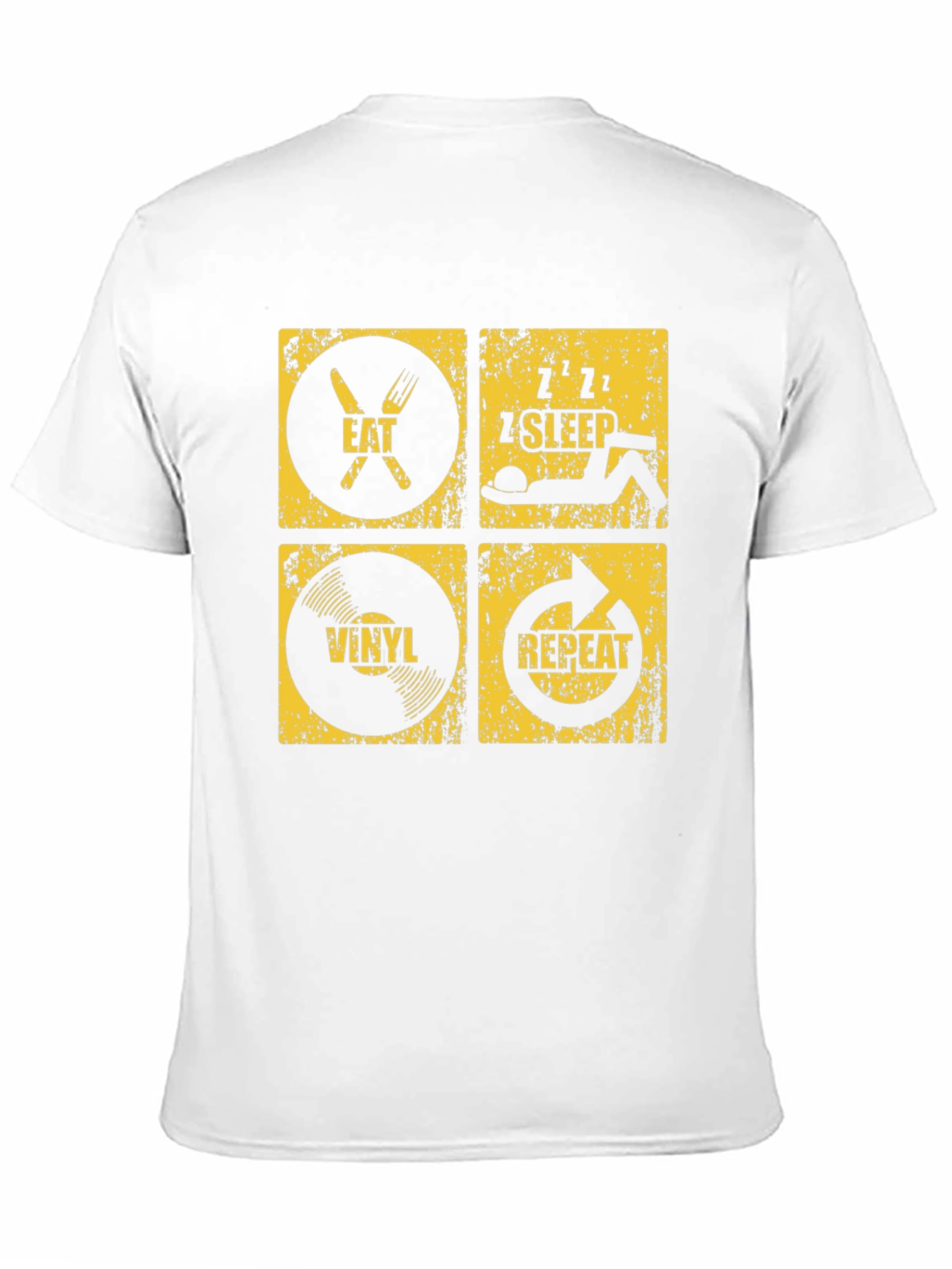 Eat Sleep Vinyl Repeat Graphic Tee - Black T-Shirt