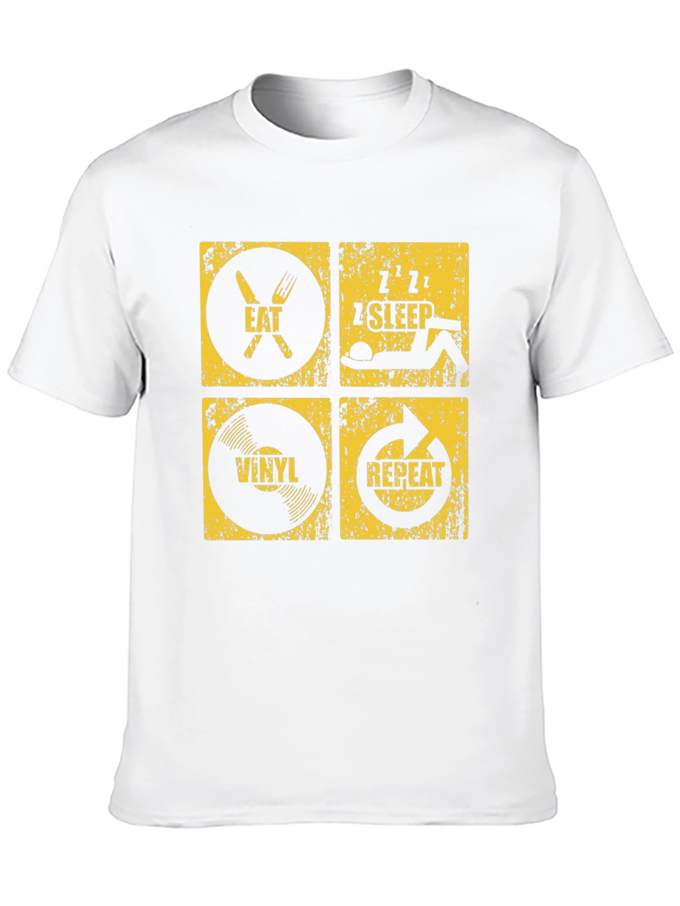 Eat Sleep Vinyl Repeat Graphic Tee - Black T-Shirt