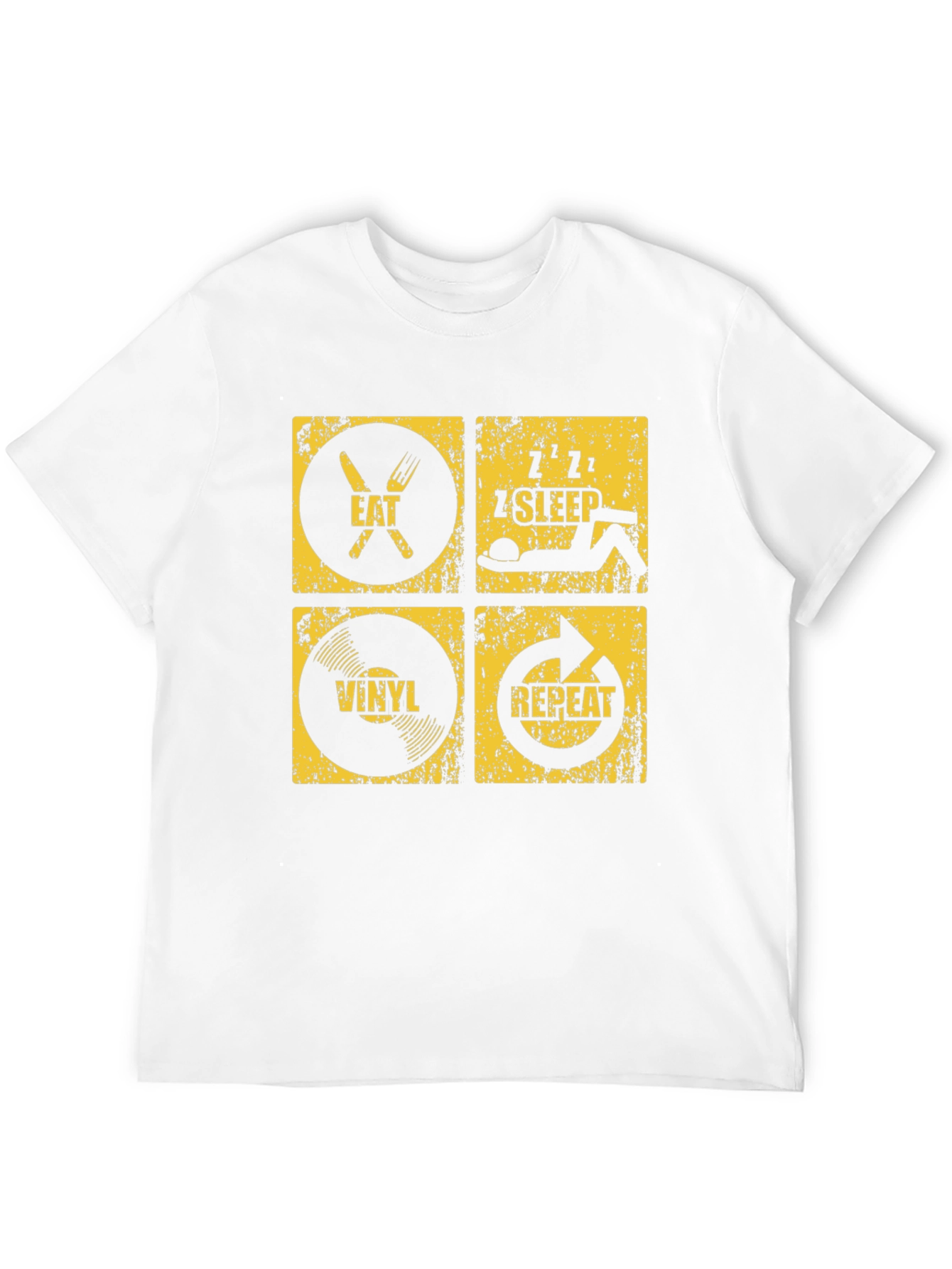 Eat Sleep Vinyl Repeat Graphic Tee - Black T-Shirt