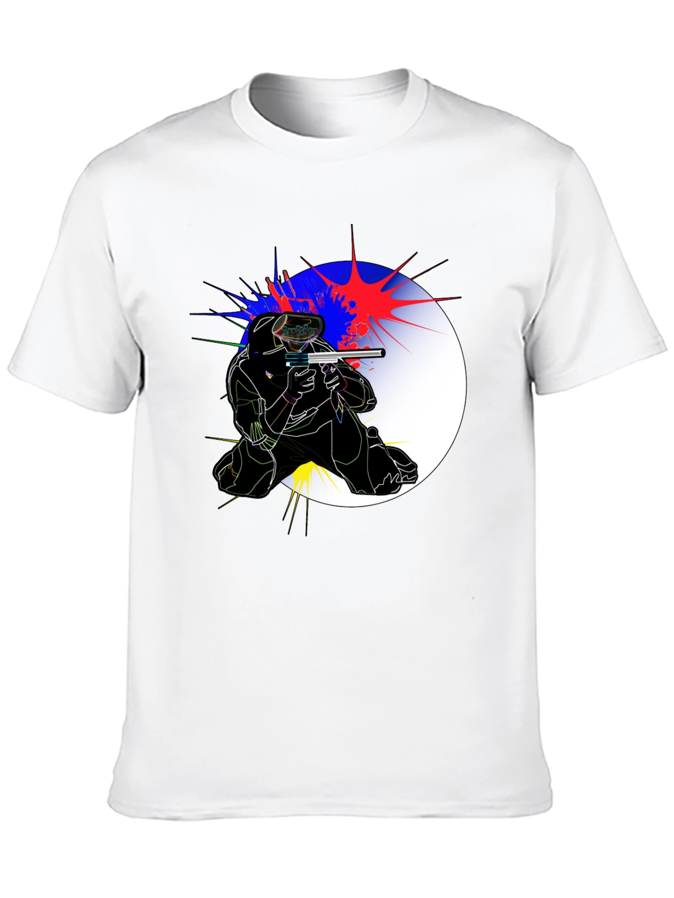 Paintball Player Graphic Tee - Action Ready!