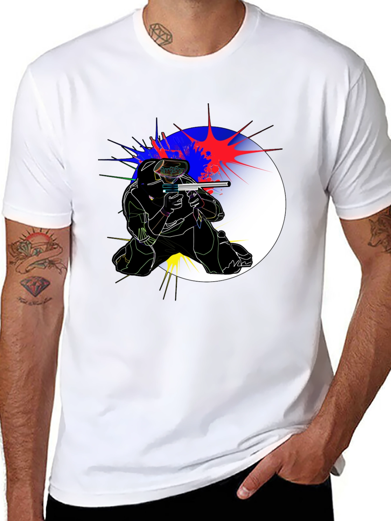 Paintball Player Graphic Tee - Action Ready!