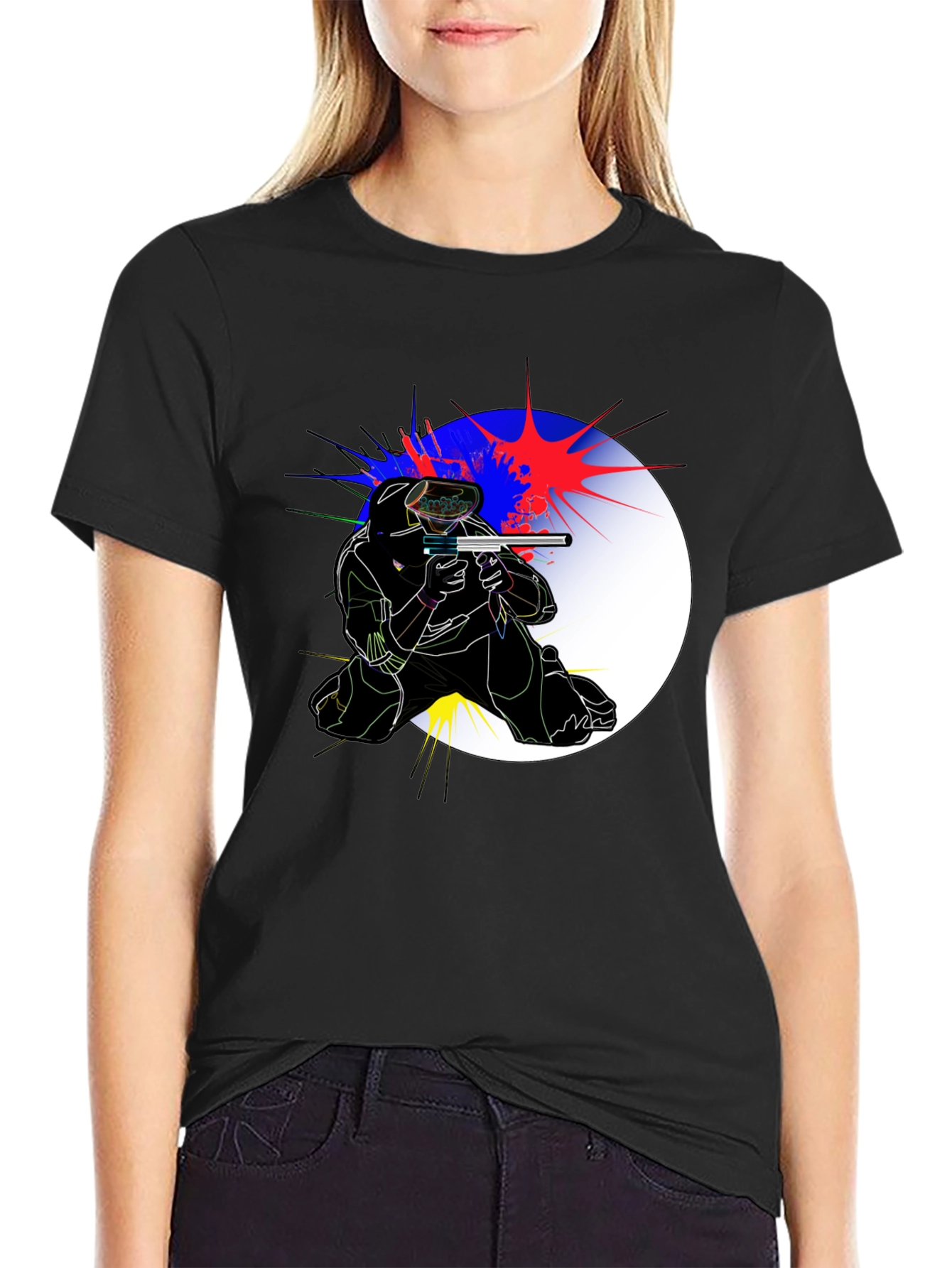 Paintball Player Graphic Tee - Action Ready!