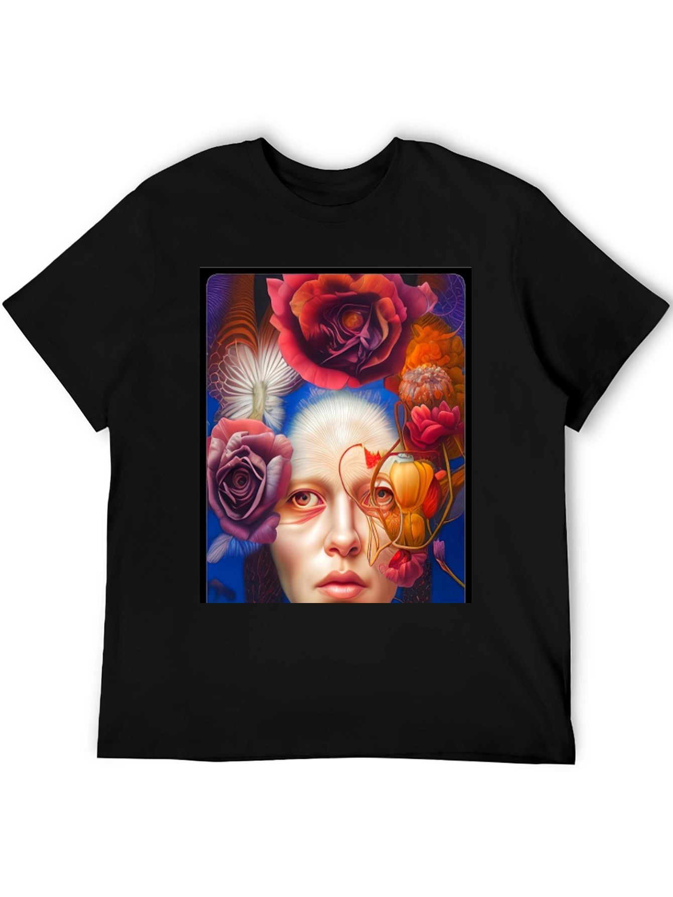 Floral Woman Graphic Tee - Unique Design