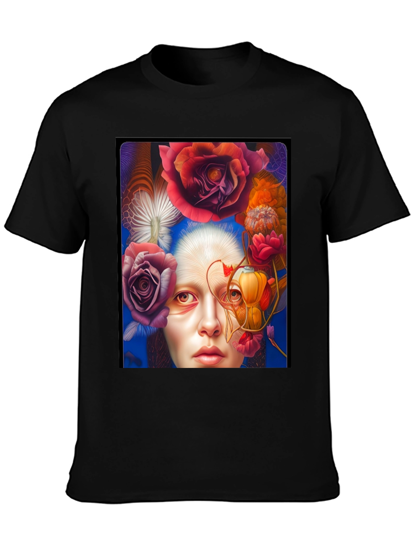 Floral Woman Graphic Tee - Unique Design