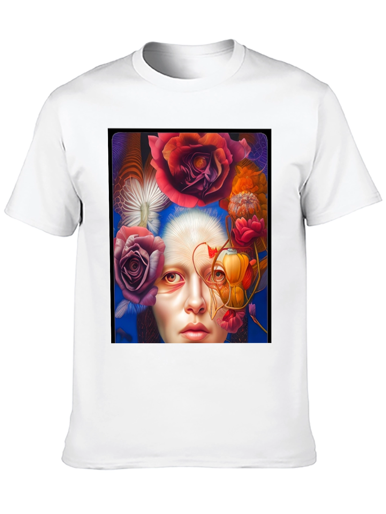 Floral Woman Graphic Tee - Unique Design