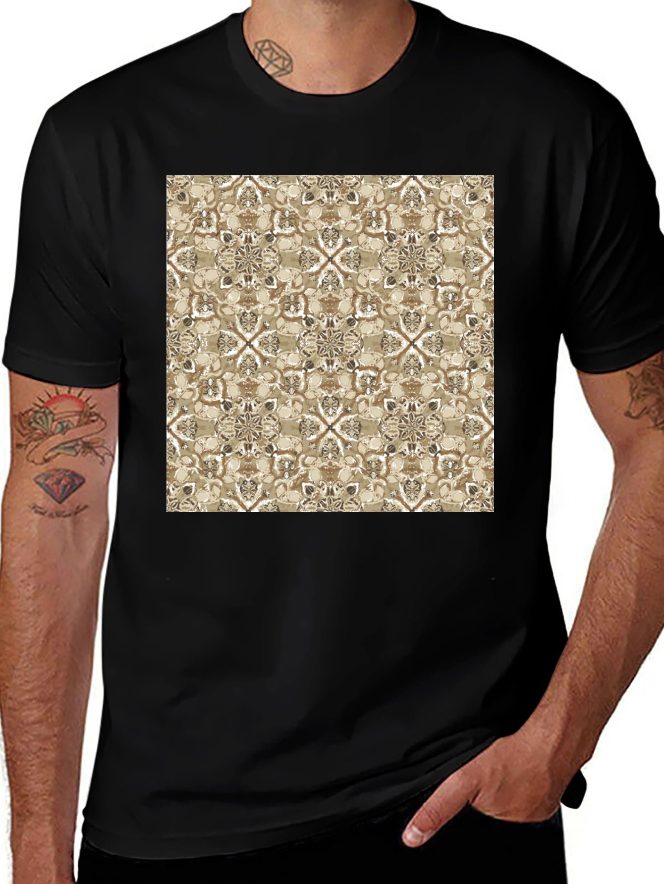 Patterned Graphic Tee