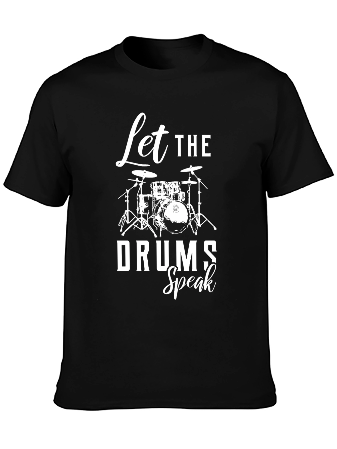 Let the Drums Speak Black Graphic Tee