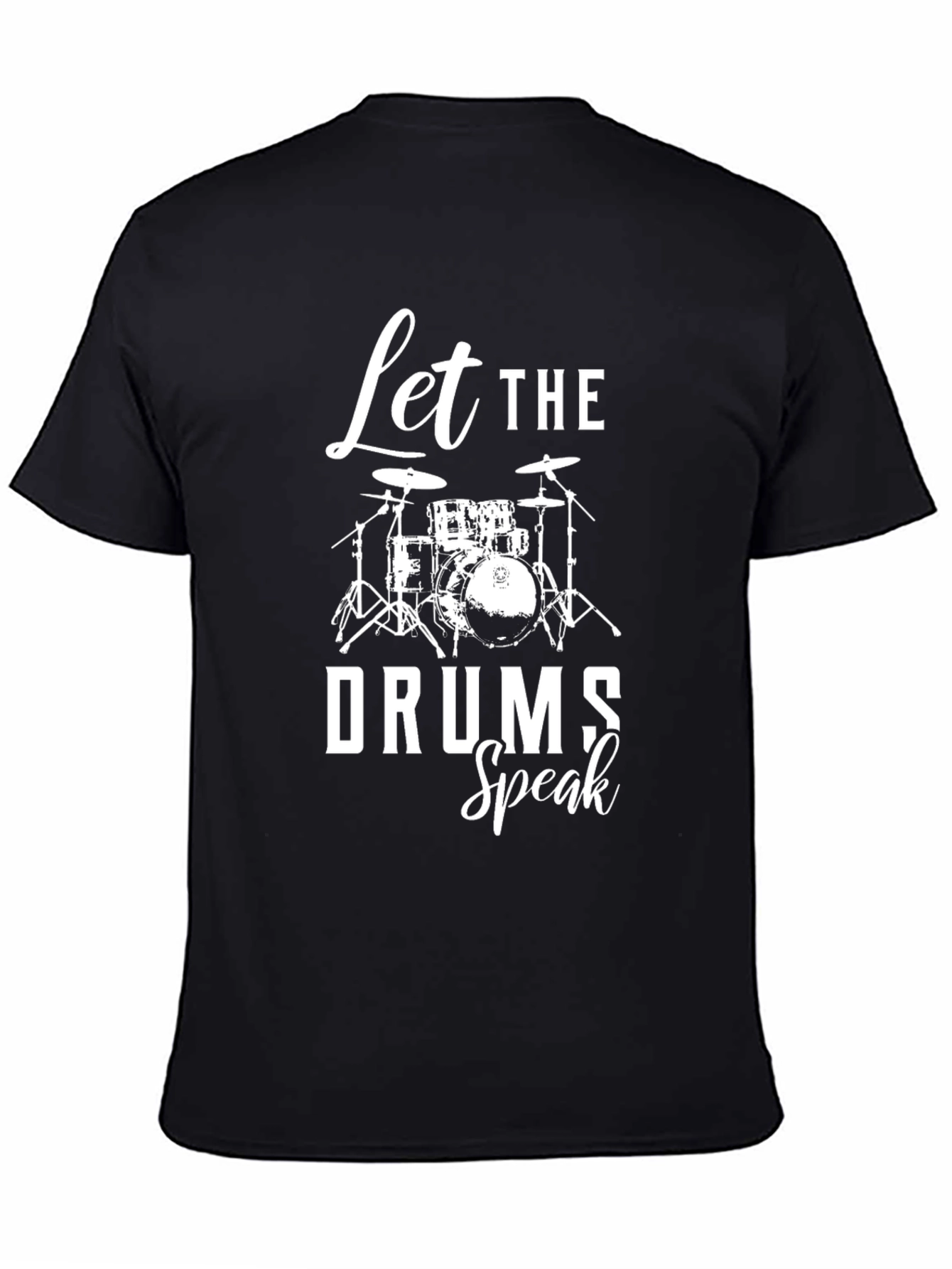 Let the Drums Speak Black Graphic Tee