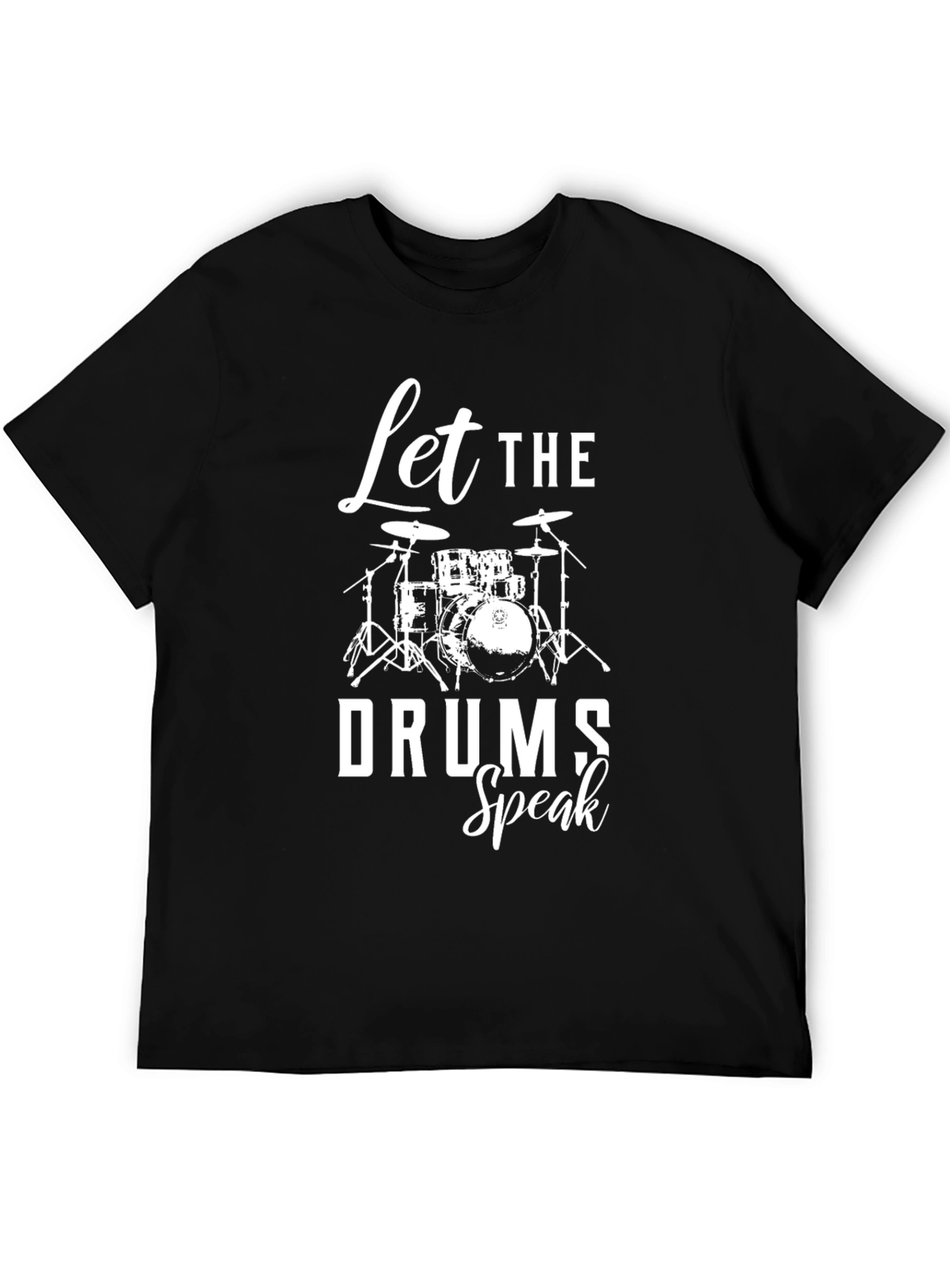 Let the Drums Speak Black Graphic Tee