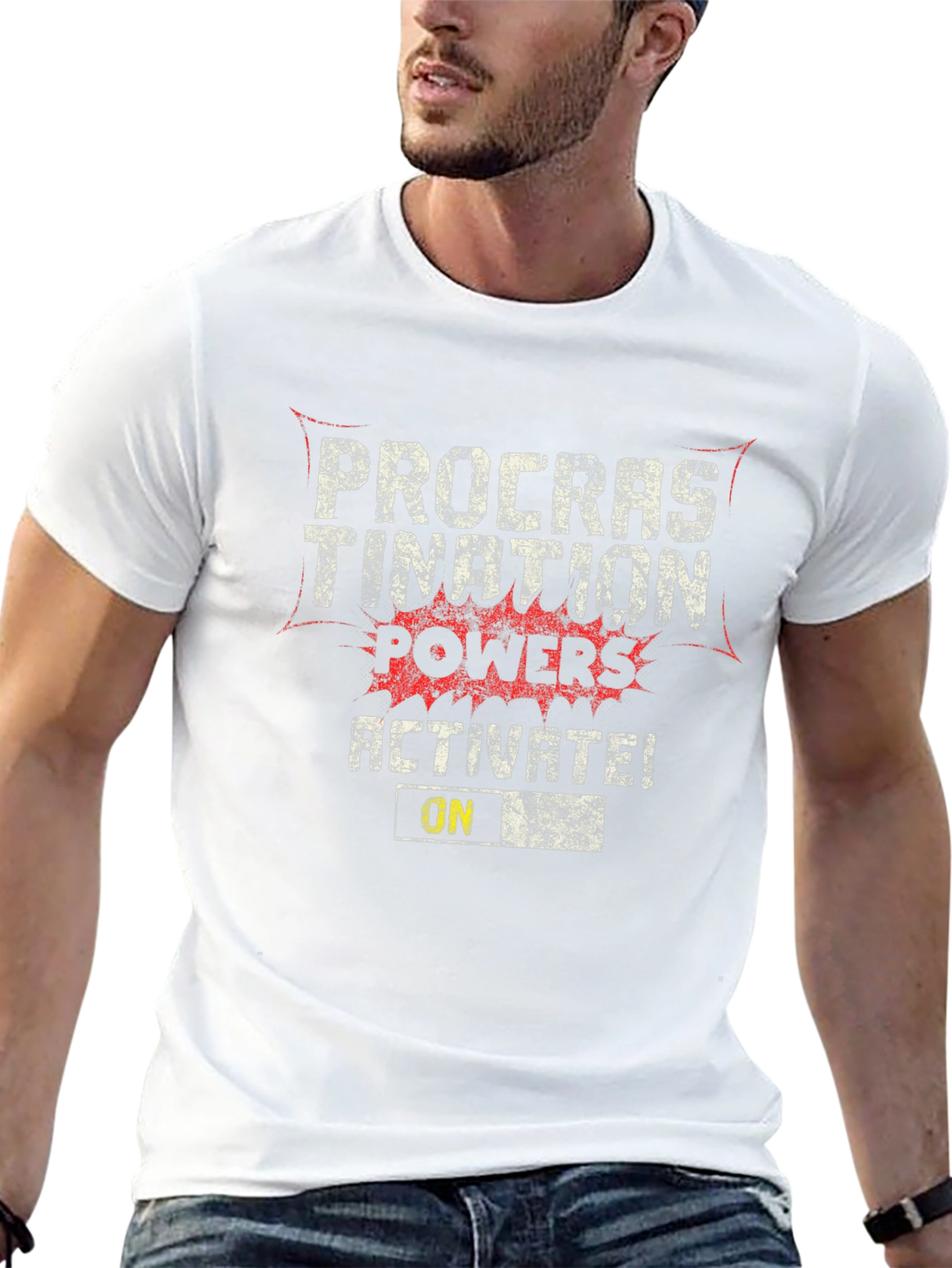 Procrastination Powers Activate Graphic T-Shirt