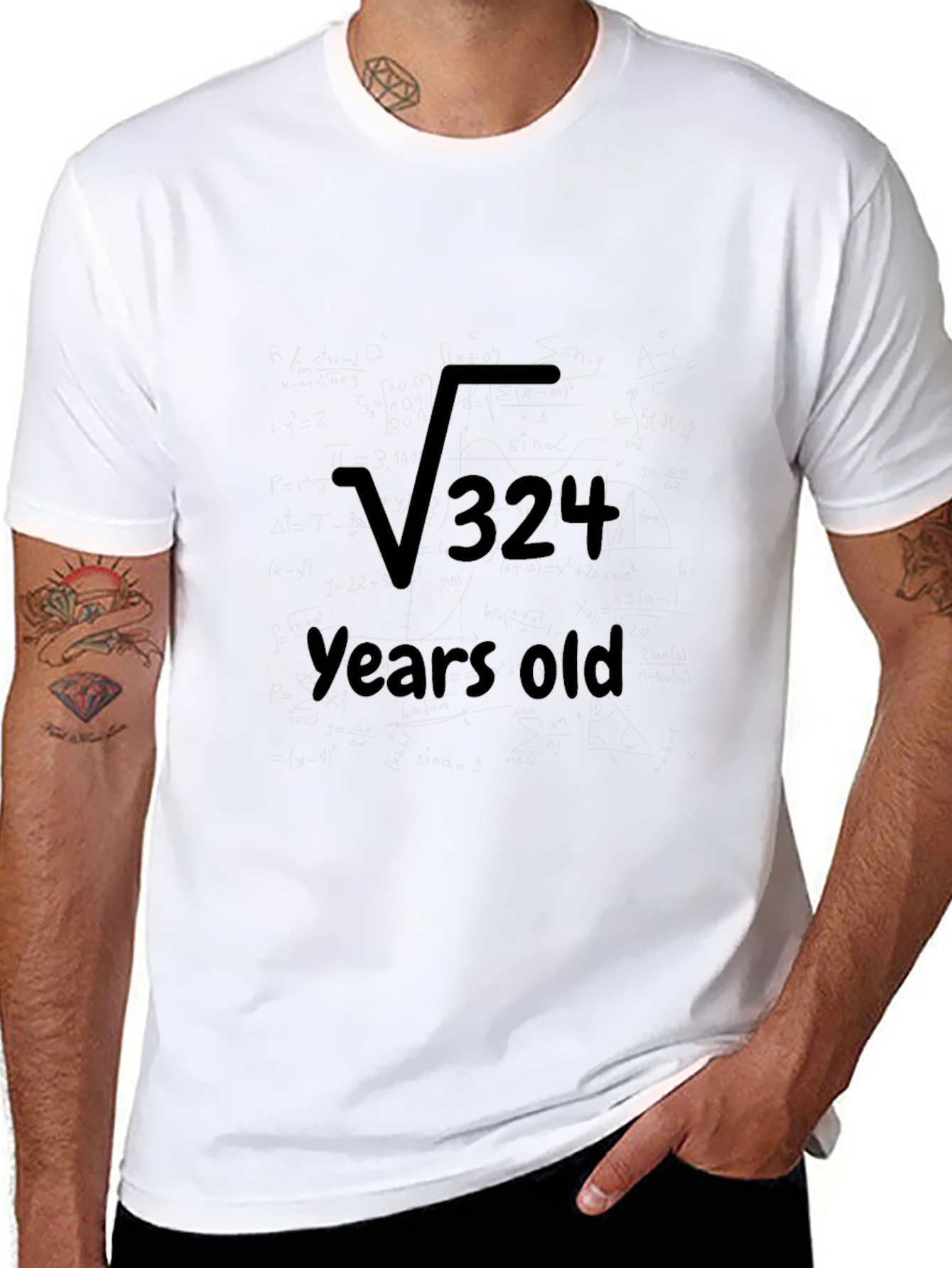 Funny Math Birthday T-Shirt: Square Root of 324
