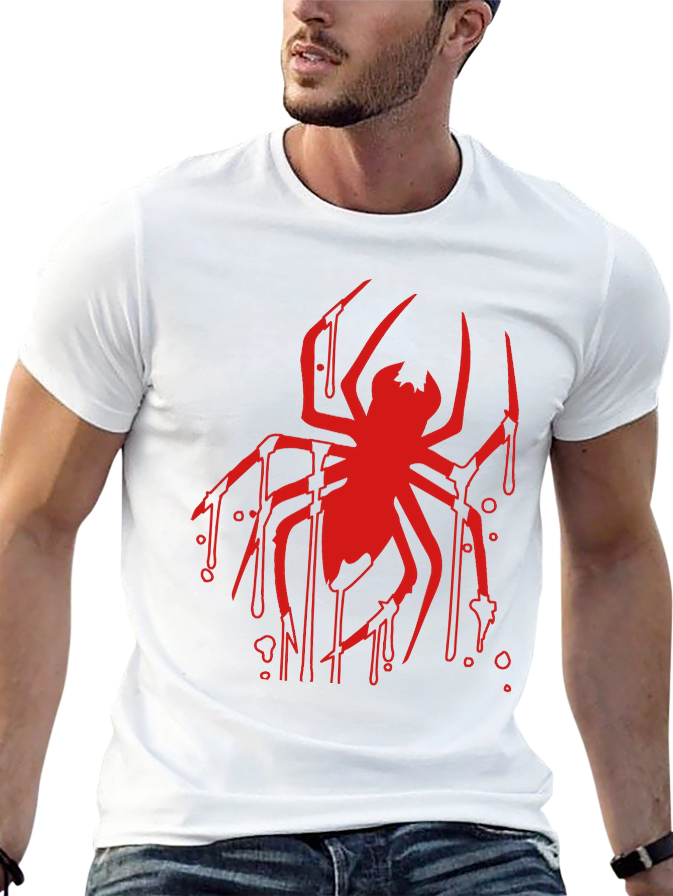 Red Spider Graphic Black T-Shirt