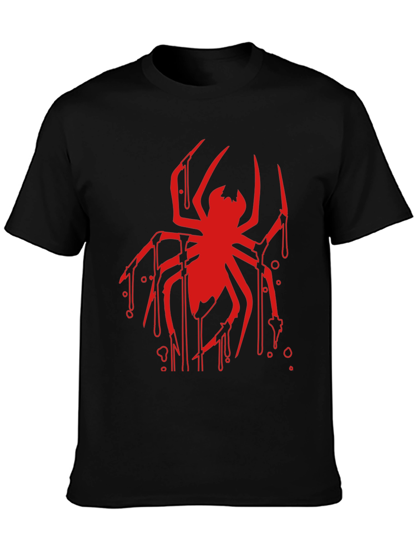 Red Spider Graphic Black T-Shirt