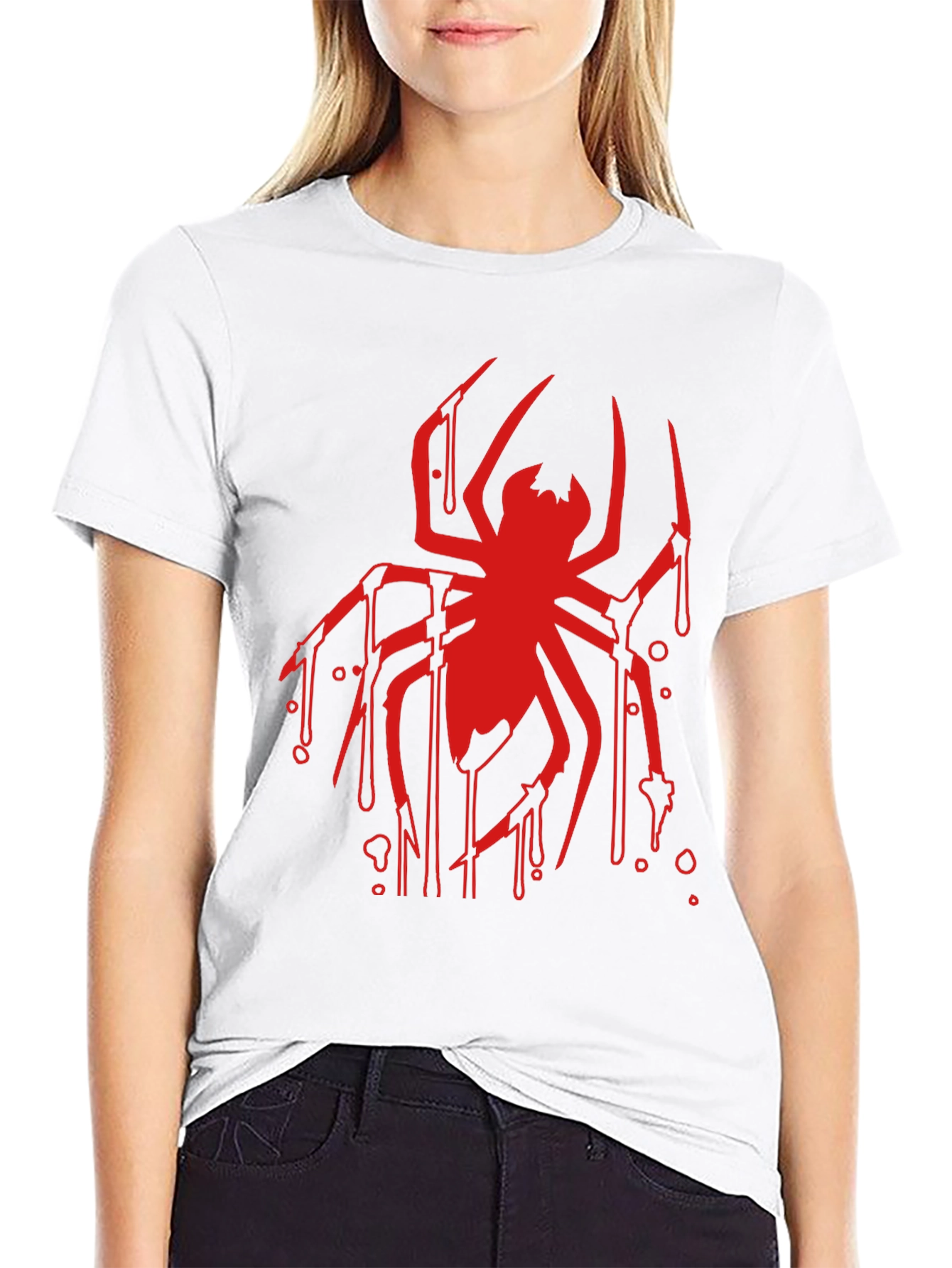 Red Spider Graphic Black T-Shirt