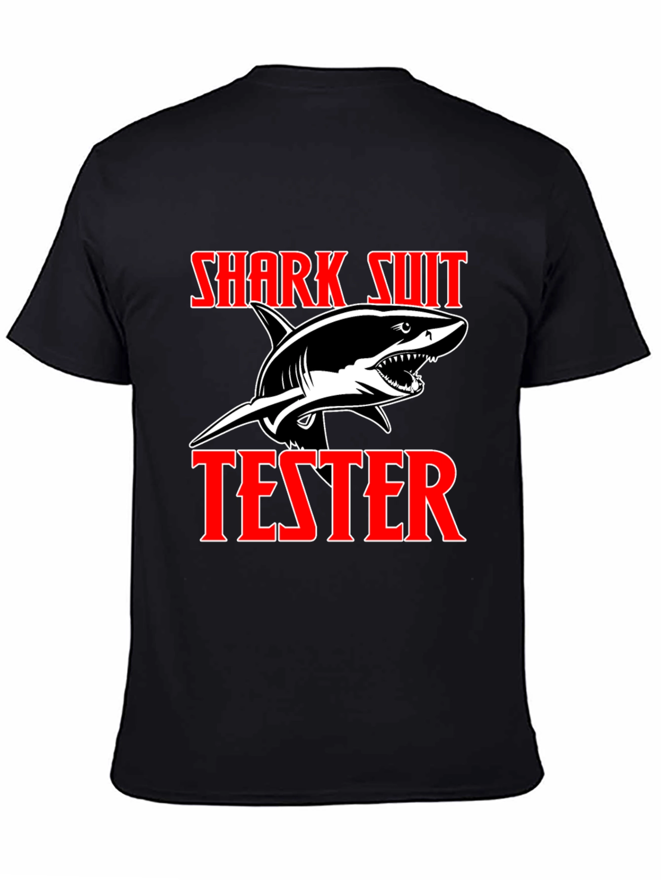 Shark Suit Tester Graphic T-Shirt - Novelty Tee