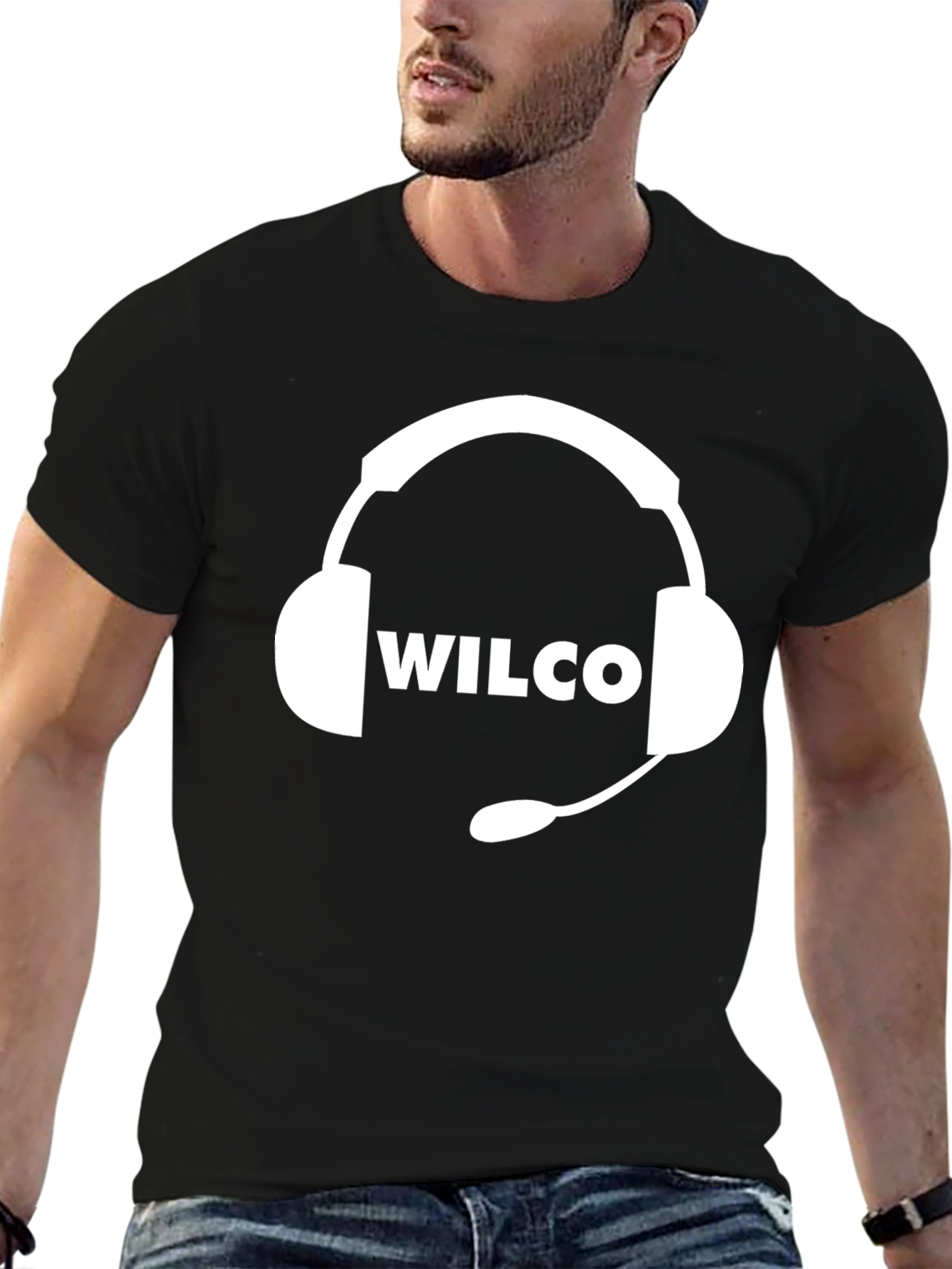 Wilco Headset Graphic T-Shirt - Black Cotton Tee