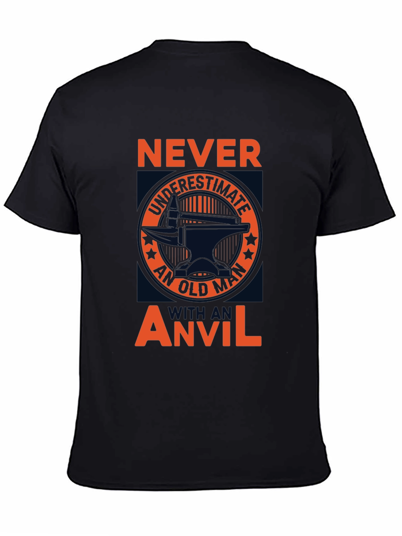 Never Underestimate Old Man Anvil T-Shirt