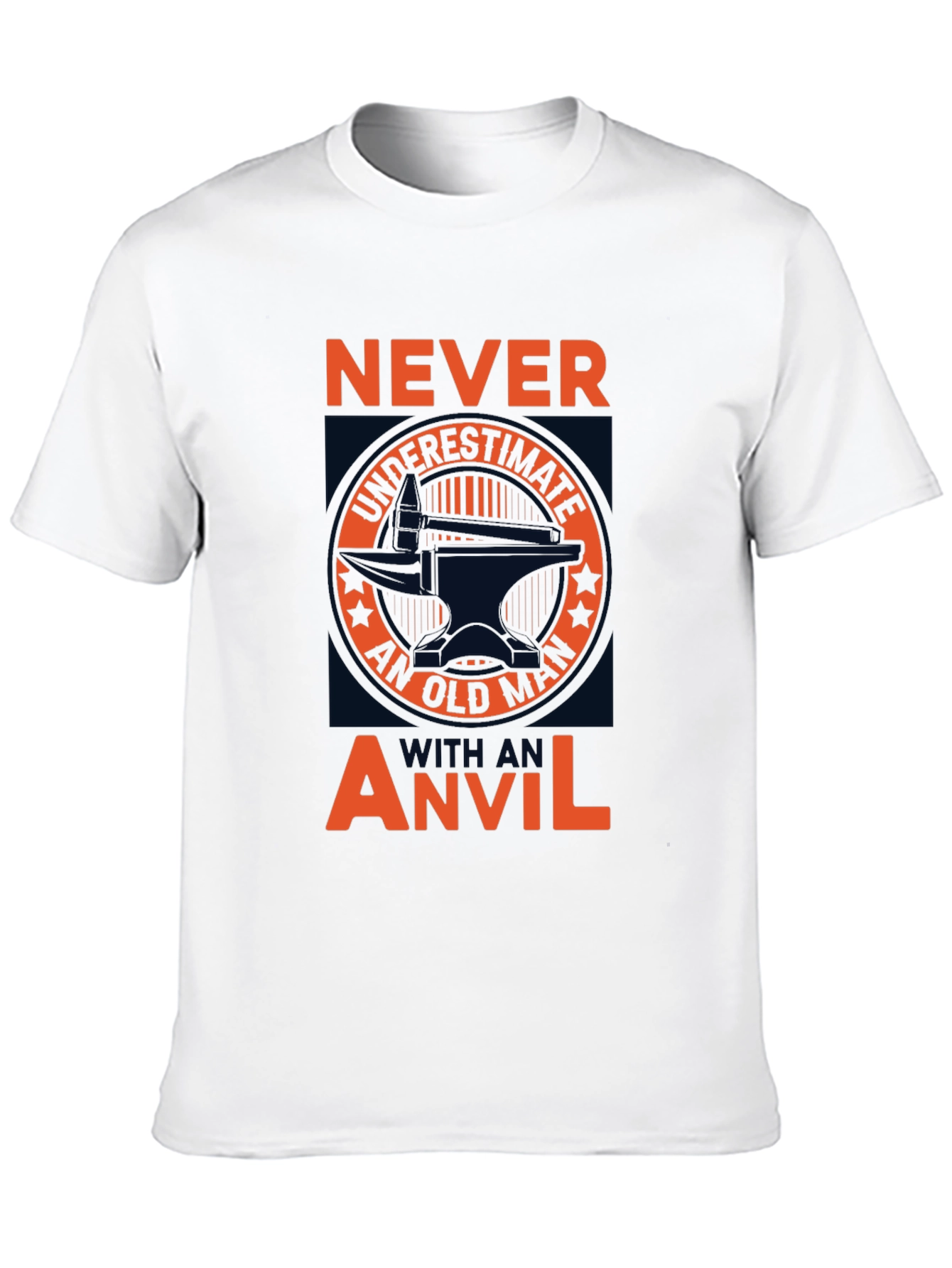 Never Underestimate Old Man Anvil T-Shirt