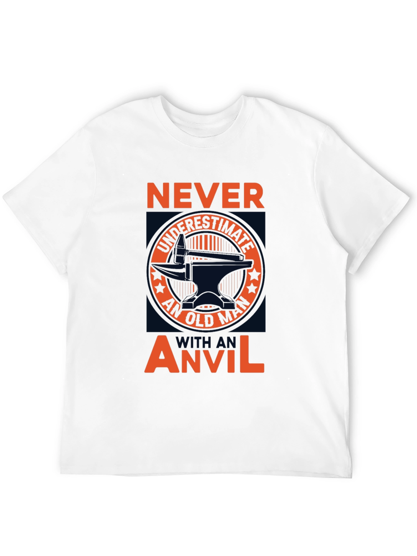 Never Underestimate Old Man Anvil T-Shirt