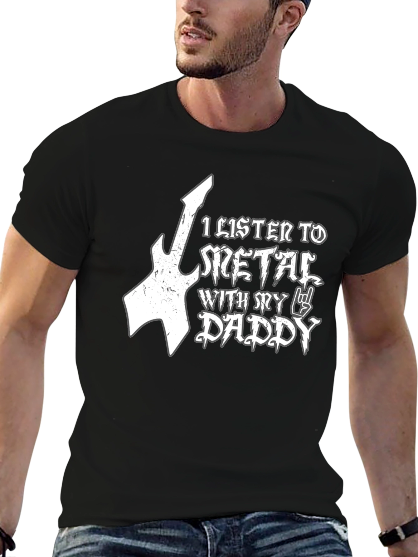 Metal Daddy T-Shirt - Black Cotton Tee