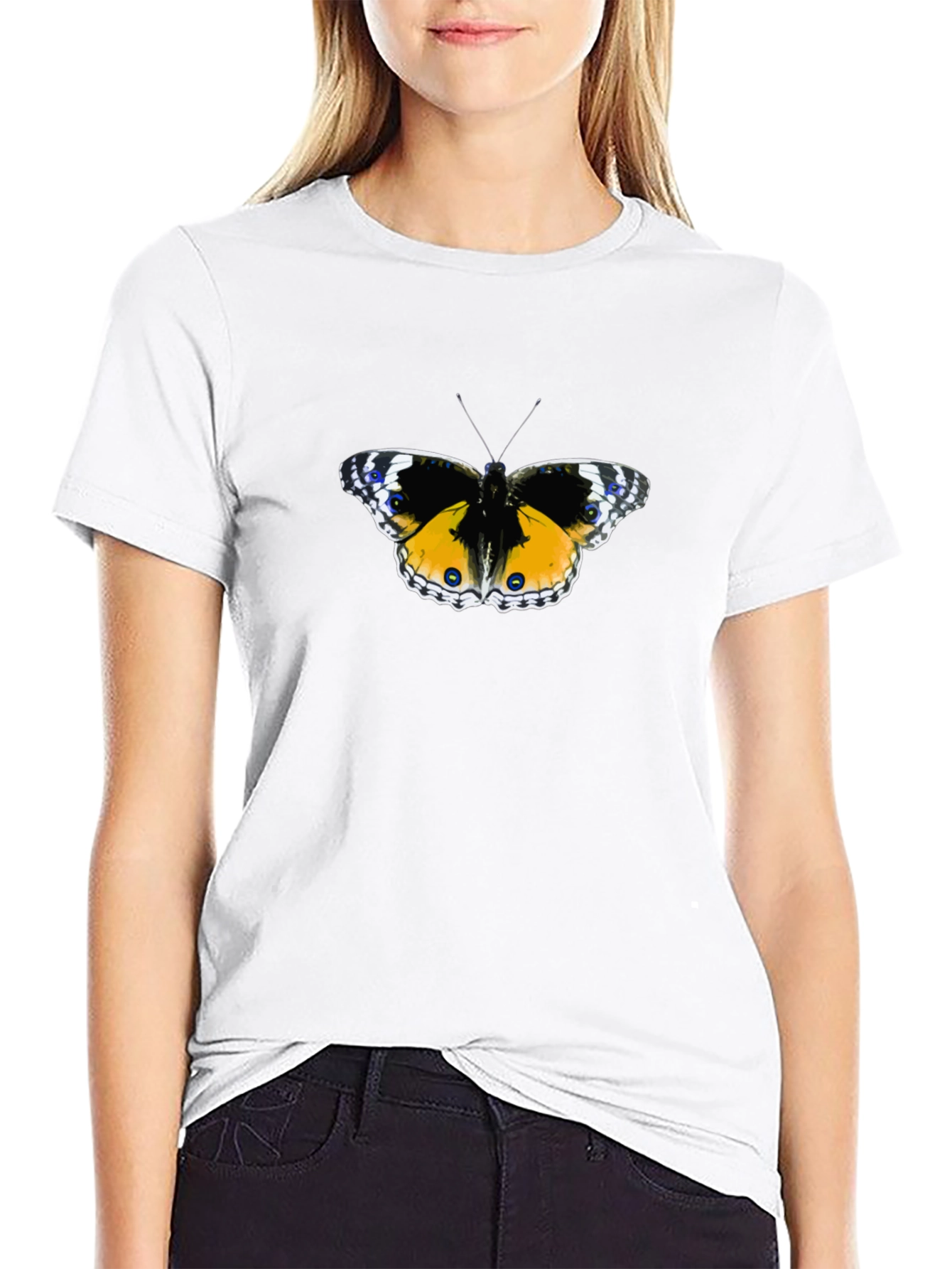 Butterfly Graphic Black T-Shirt for Men