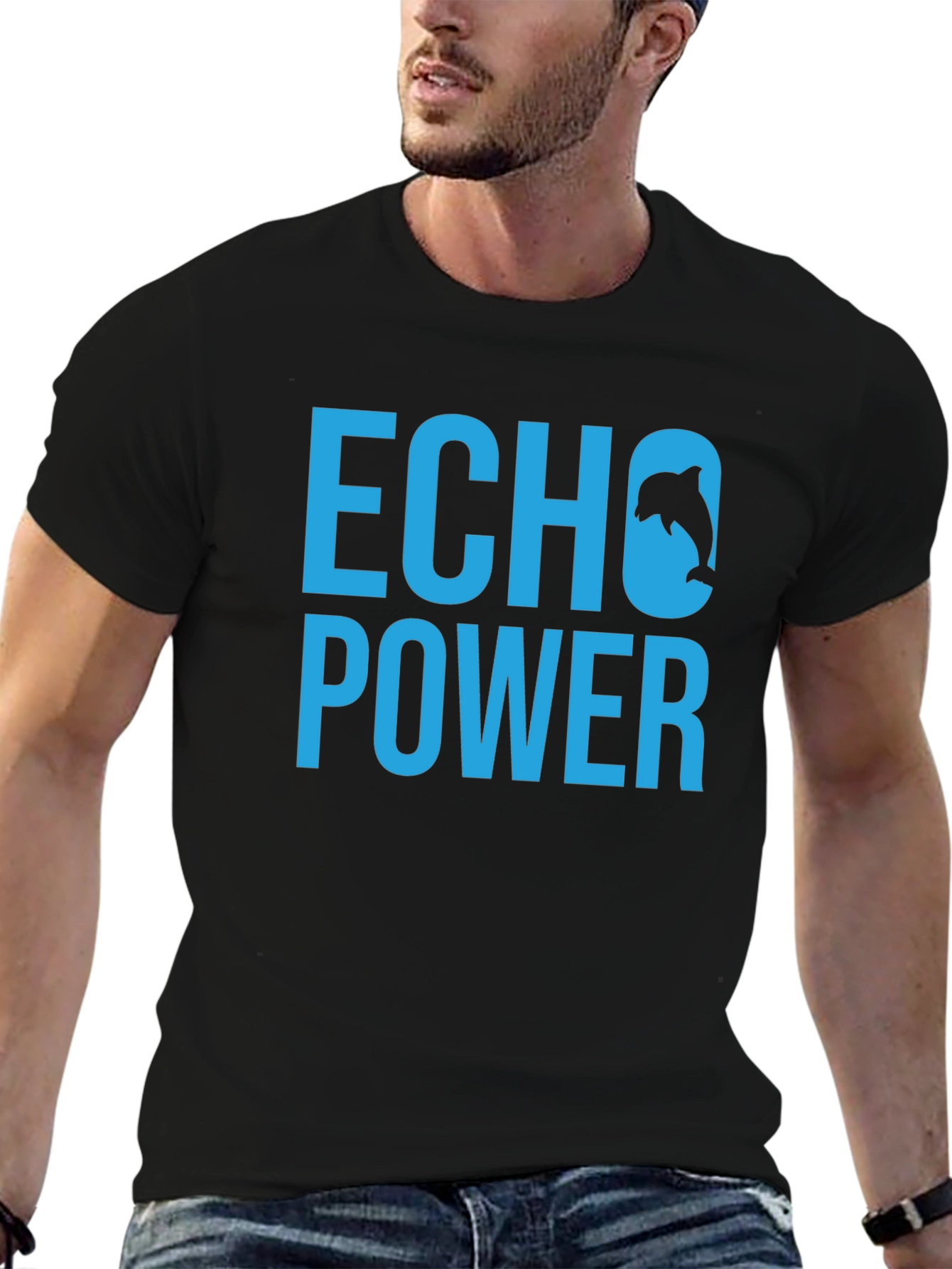 Echo Power Dolphin T-Shirt - Black