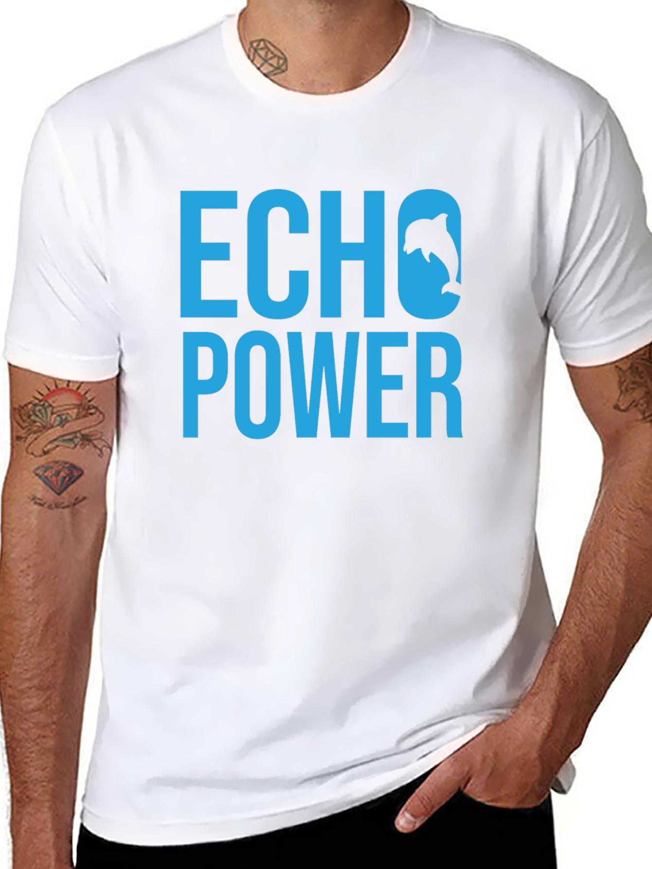 Echo Power Dolphin T-Shirt - Black