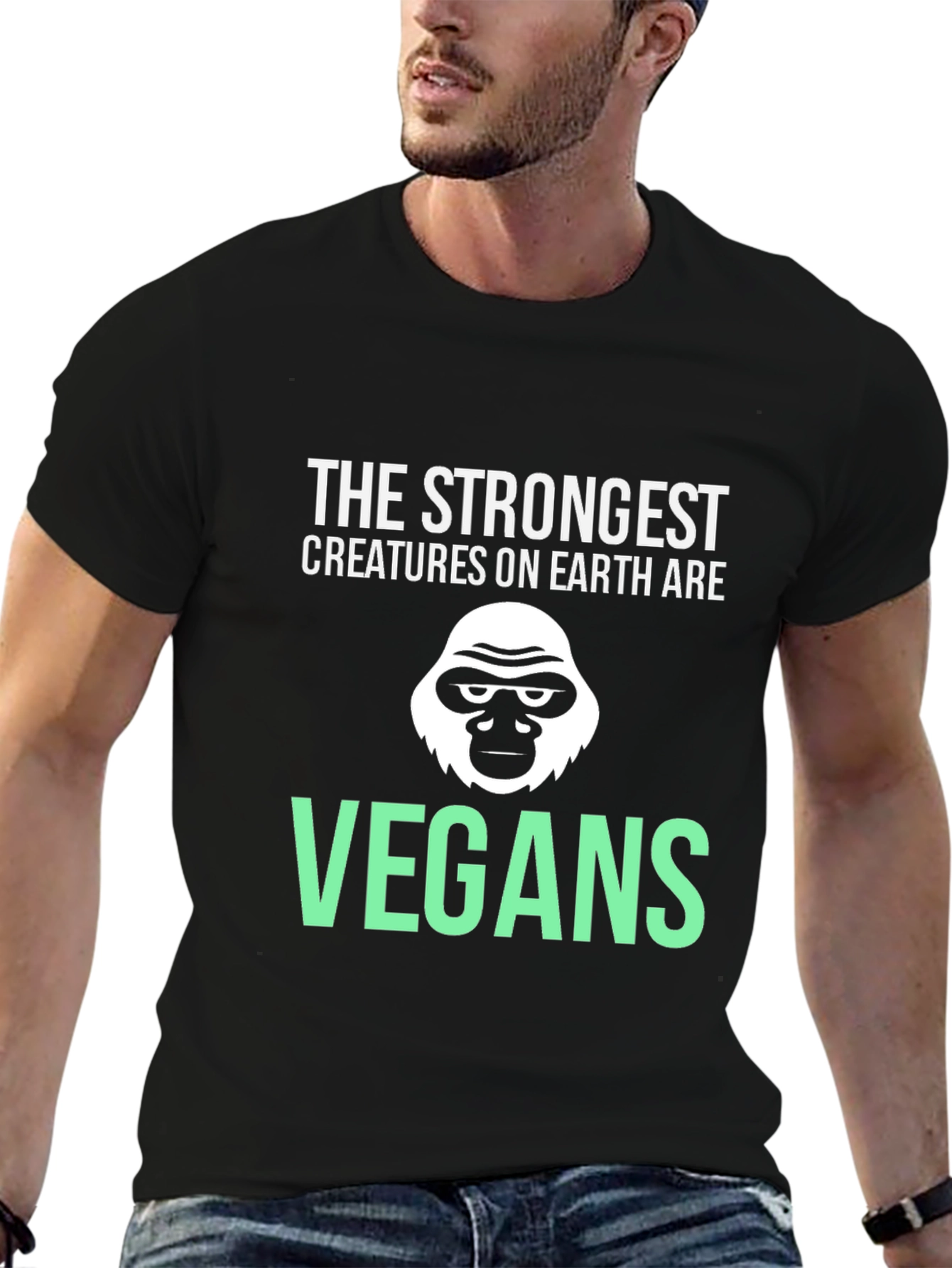 Vegan Gorilla T-Shirt - Strongest Creatures Tee