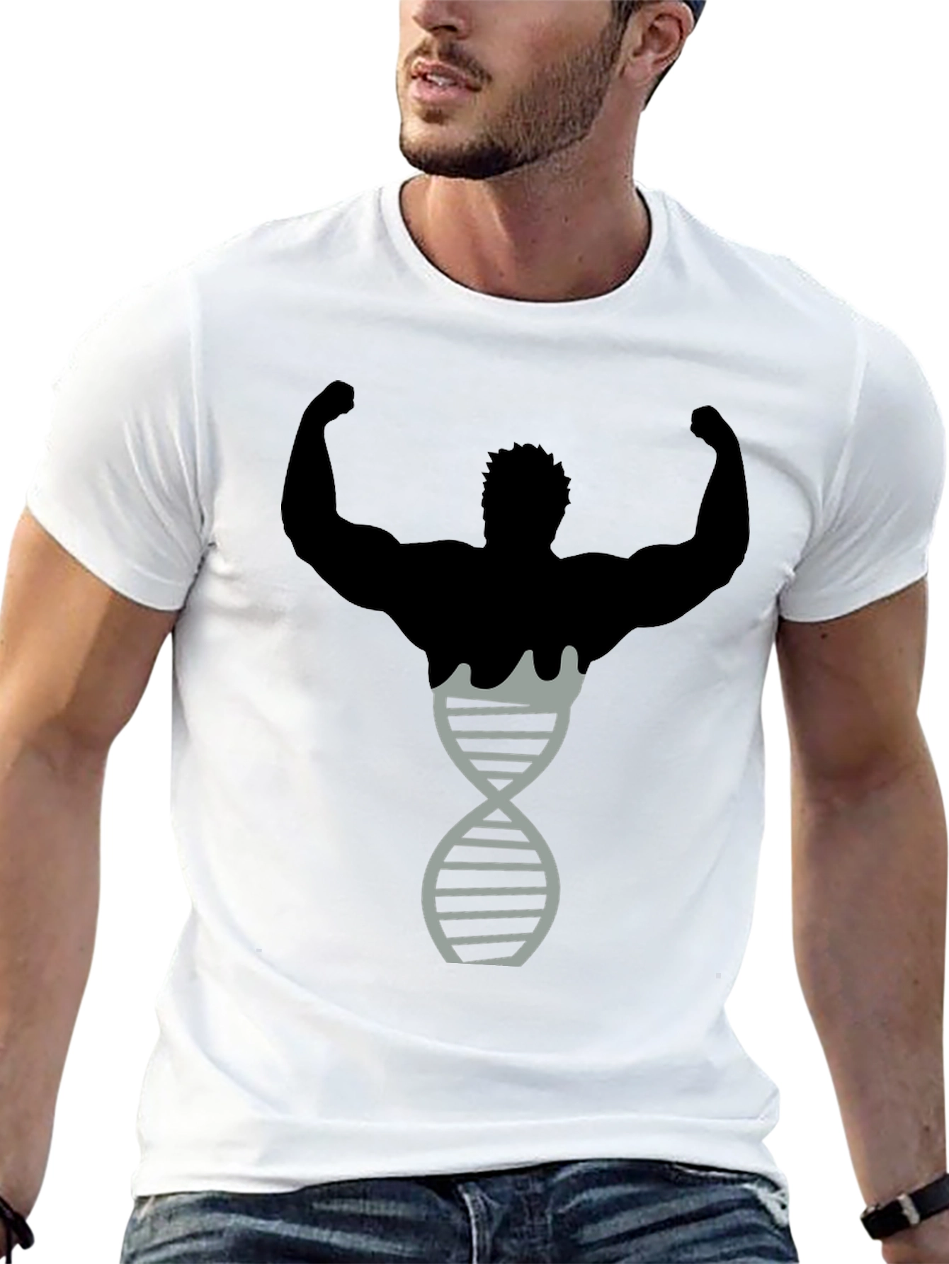 Muscle DNA T-Shirt - Black Bodybuilding Inspired Design