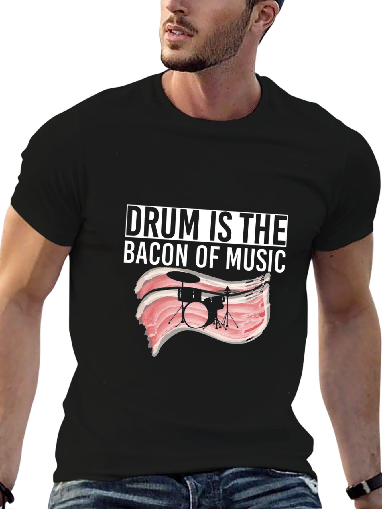 Drum Bacon Music T-Shirt