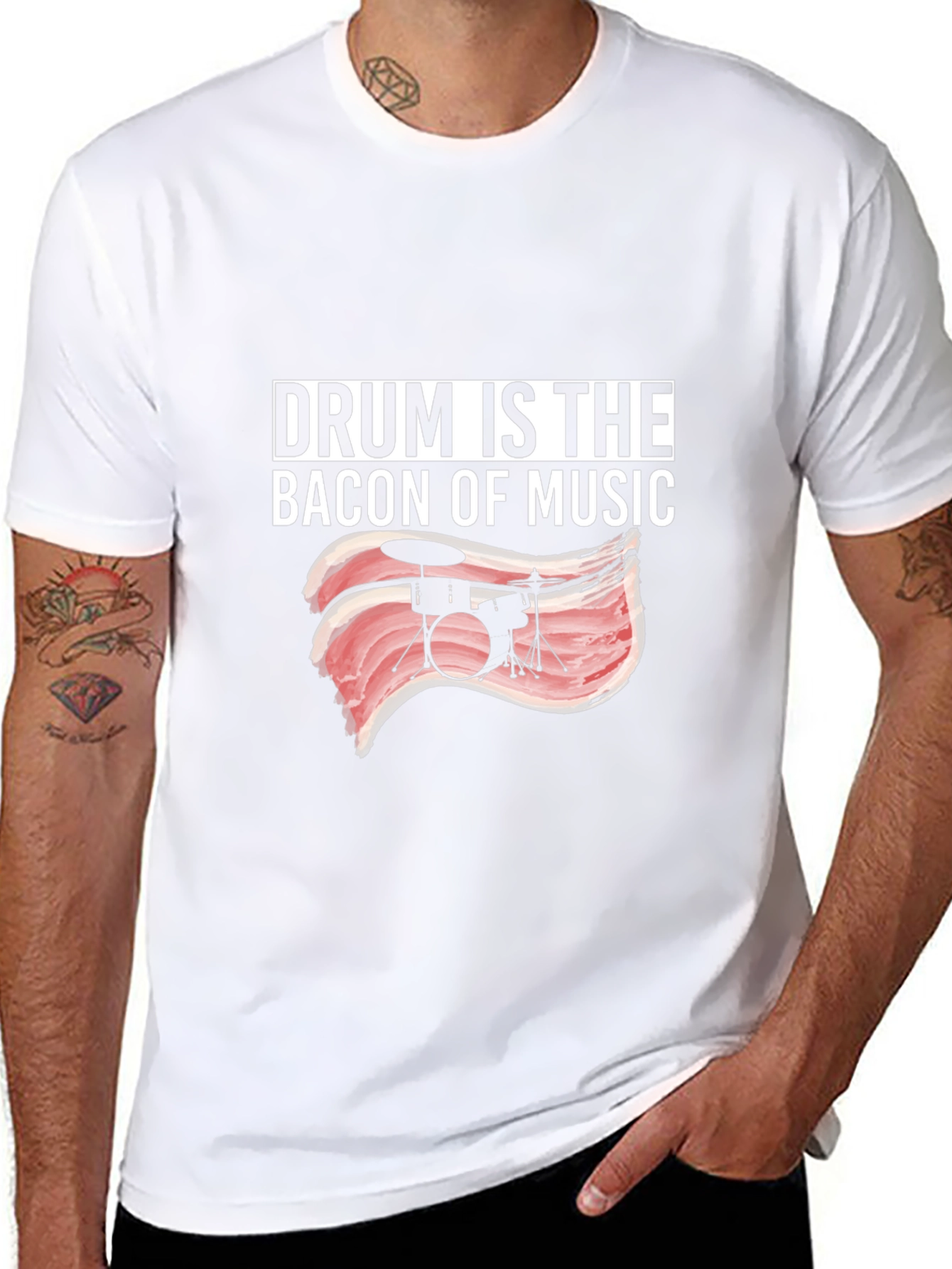 Drum Bacon Music T-Shirt