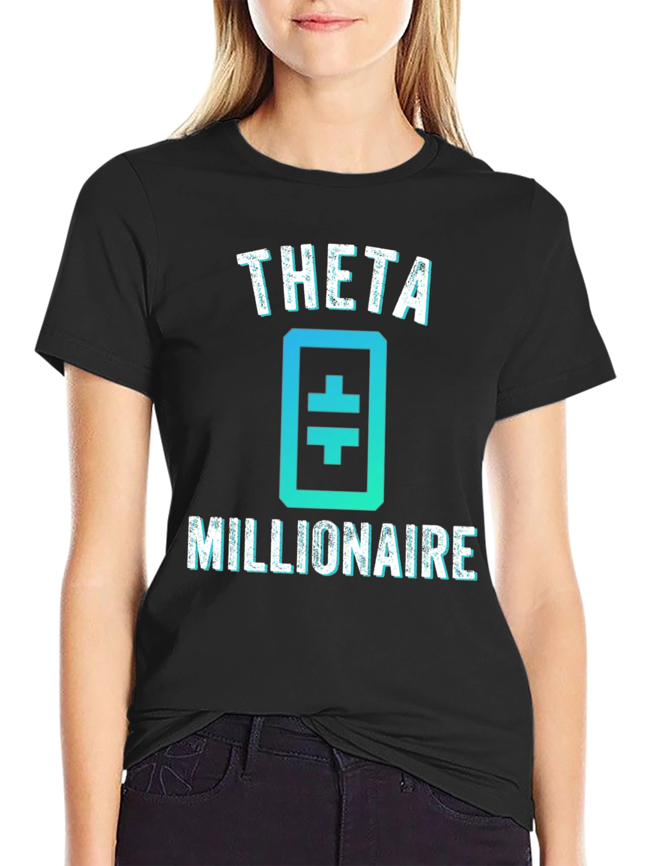 Theta Millionaire Crypto Black T-Shirt