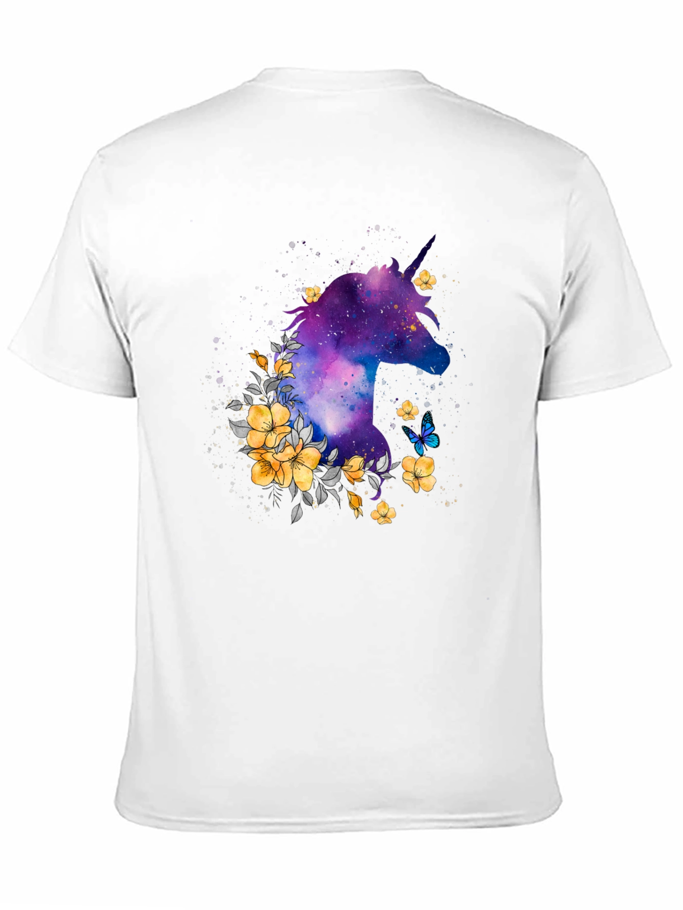 Unicorn Galaxy Floral Graphic Tee