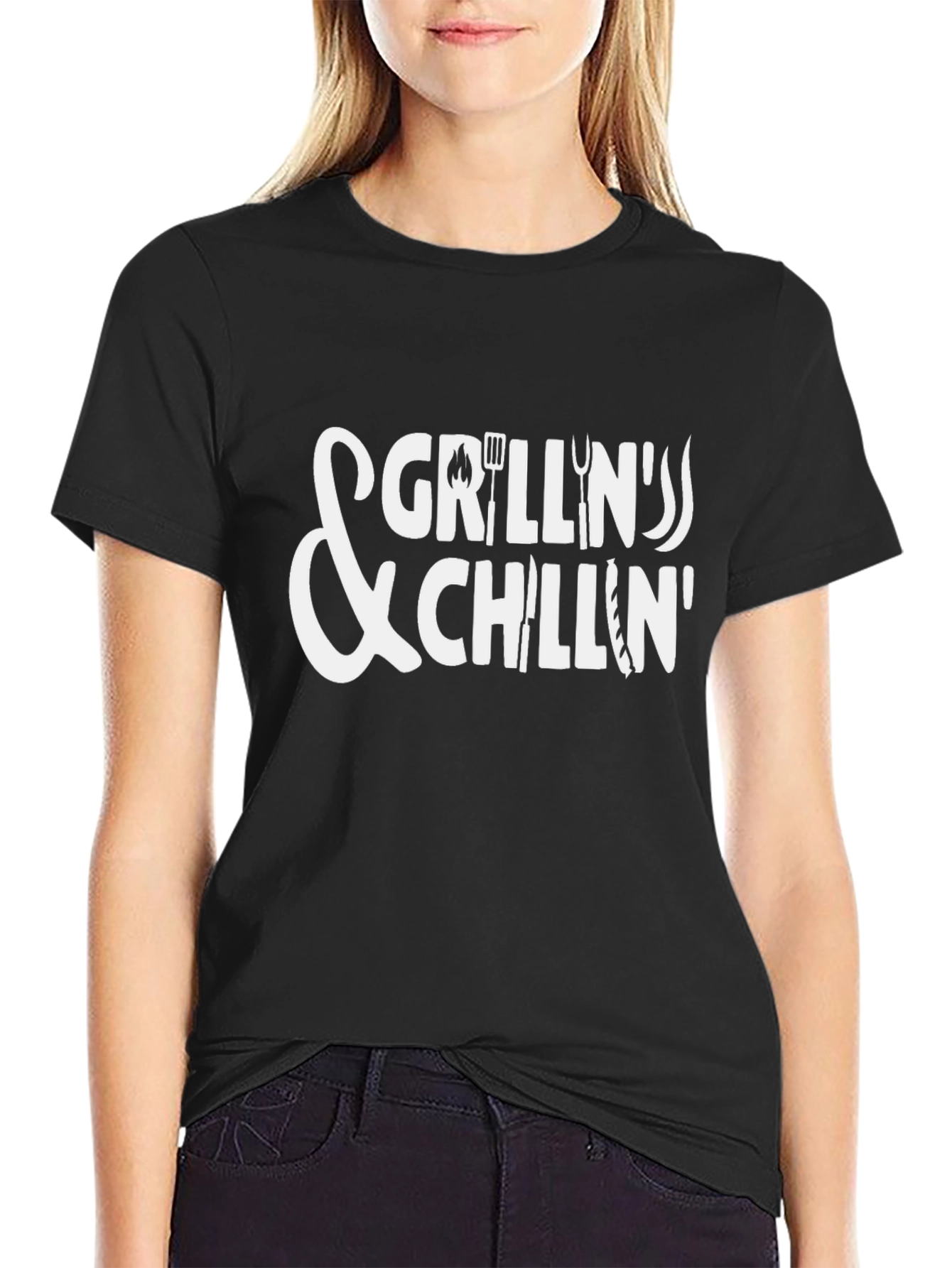 Grillin & Chillin Black T-Shirt
