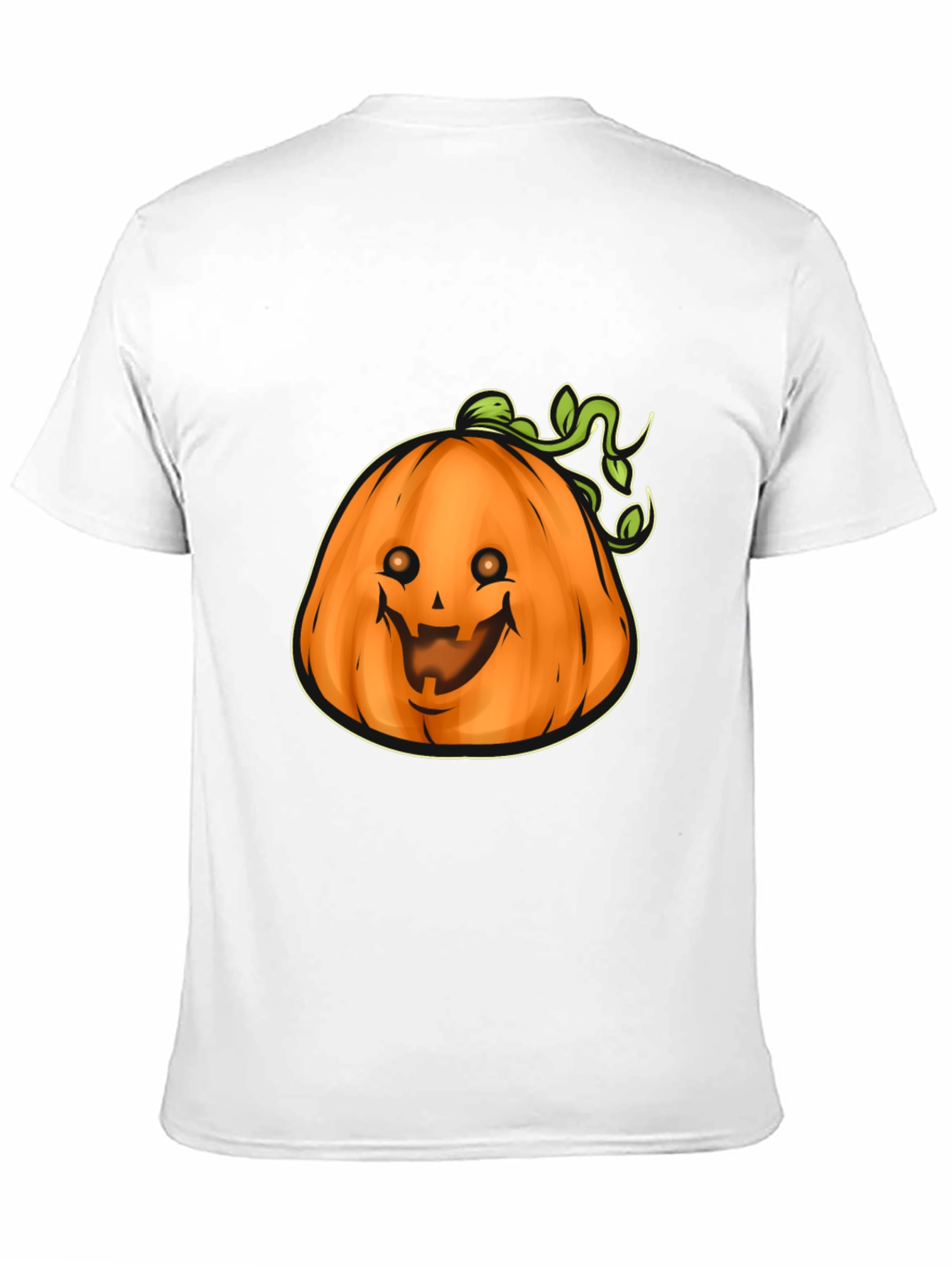 Mens Black Halloween Pumpkin Graphic Tee