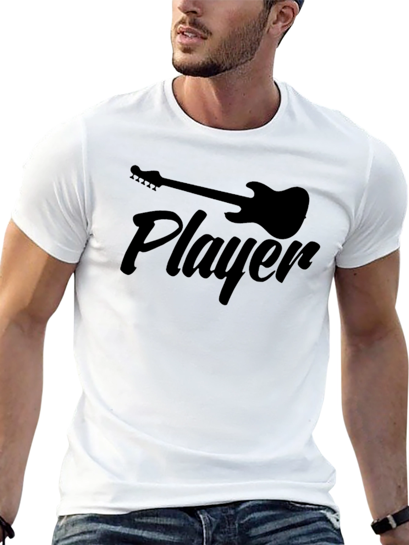 Guitar Player Black T-Shirt