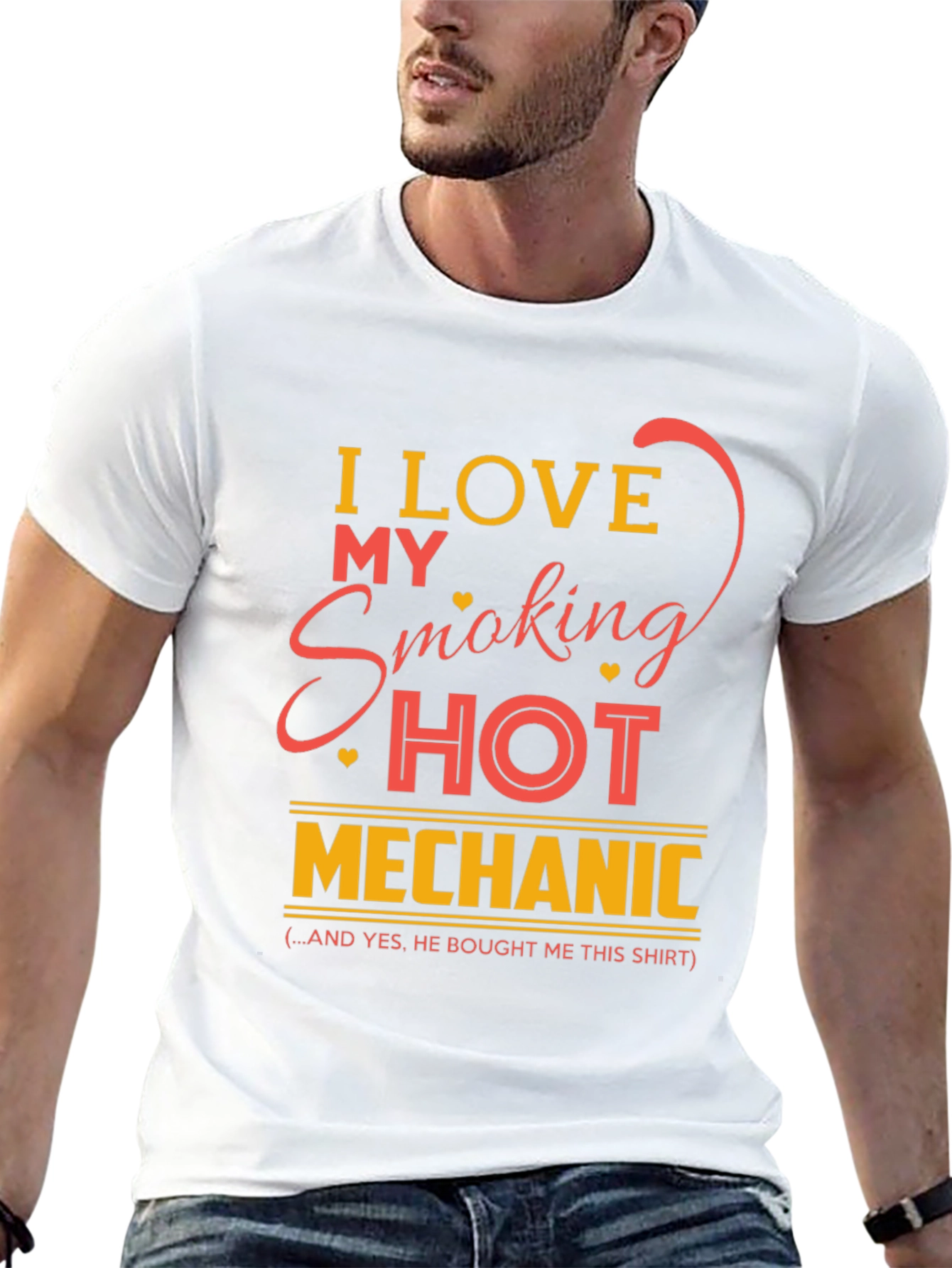 I Love My Smoking Hot Mechanic T-Shirt