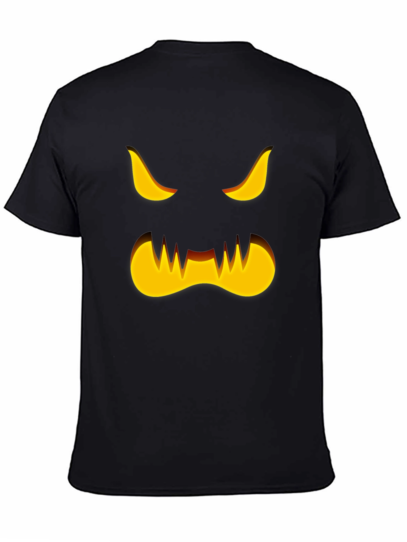 Spooky Halloween Pumpkin Face Graphic T-Shirt