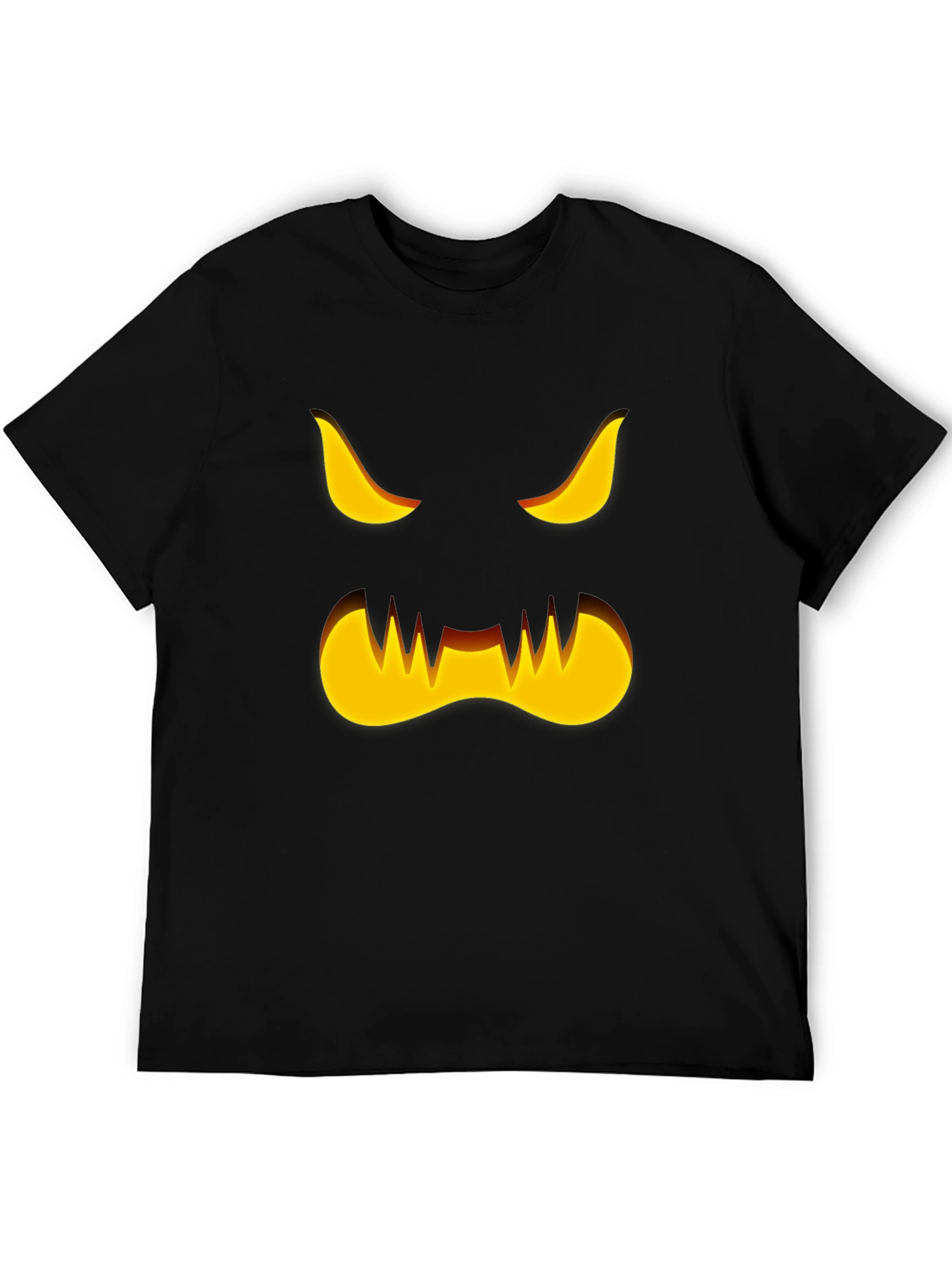 Spooky Halloween Pumpkin Face Graphic T-Shirt