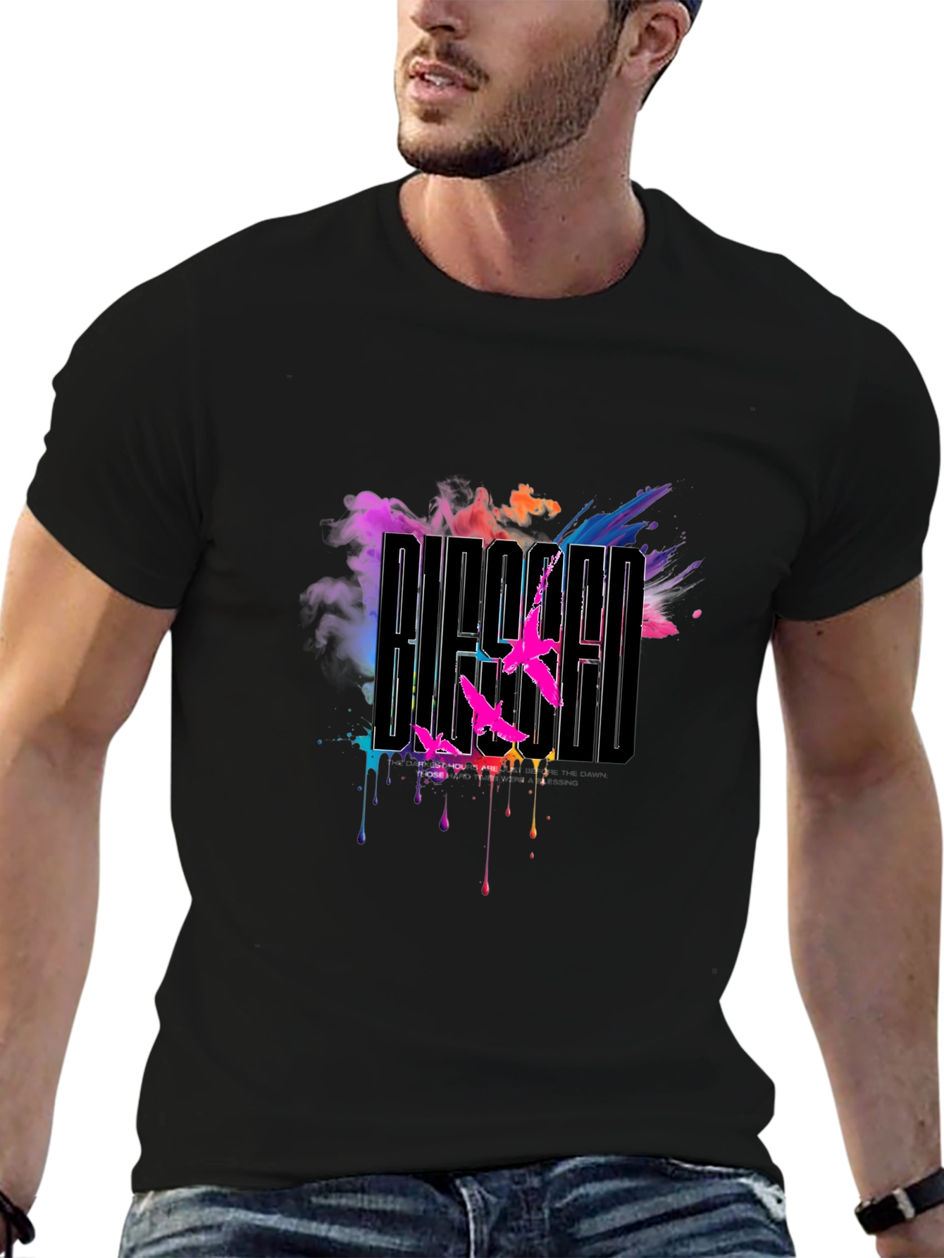 Blessed Graphic T-Shirt - Unique Artistic Design