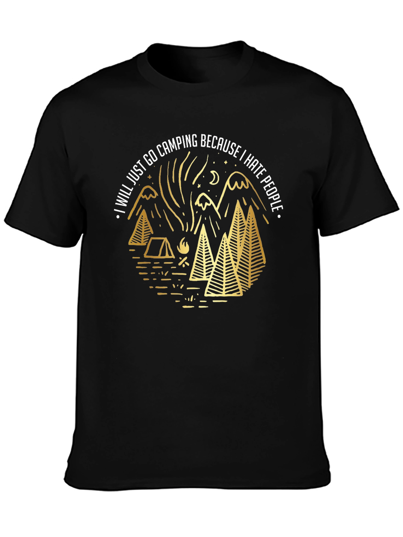 Camping Graphic Tee: I Hate People T-Shirt