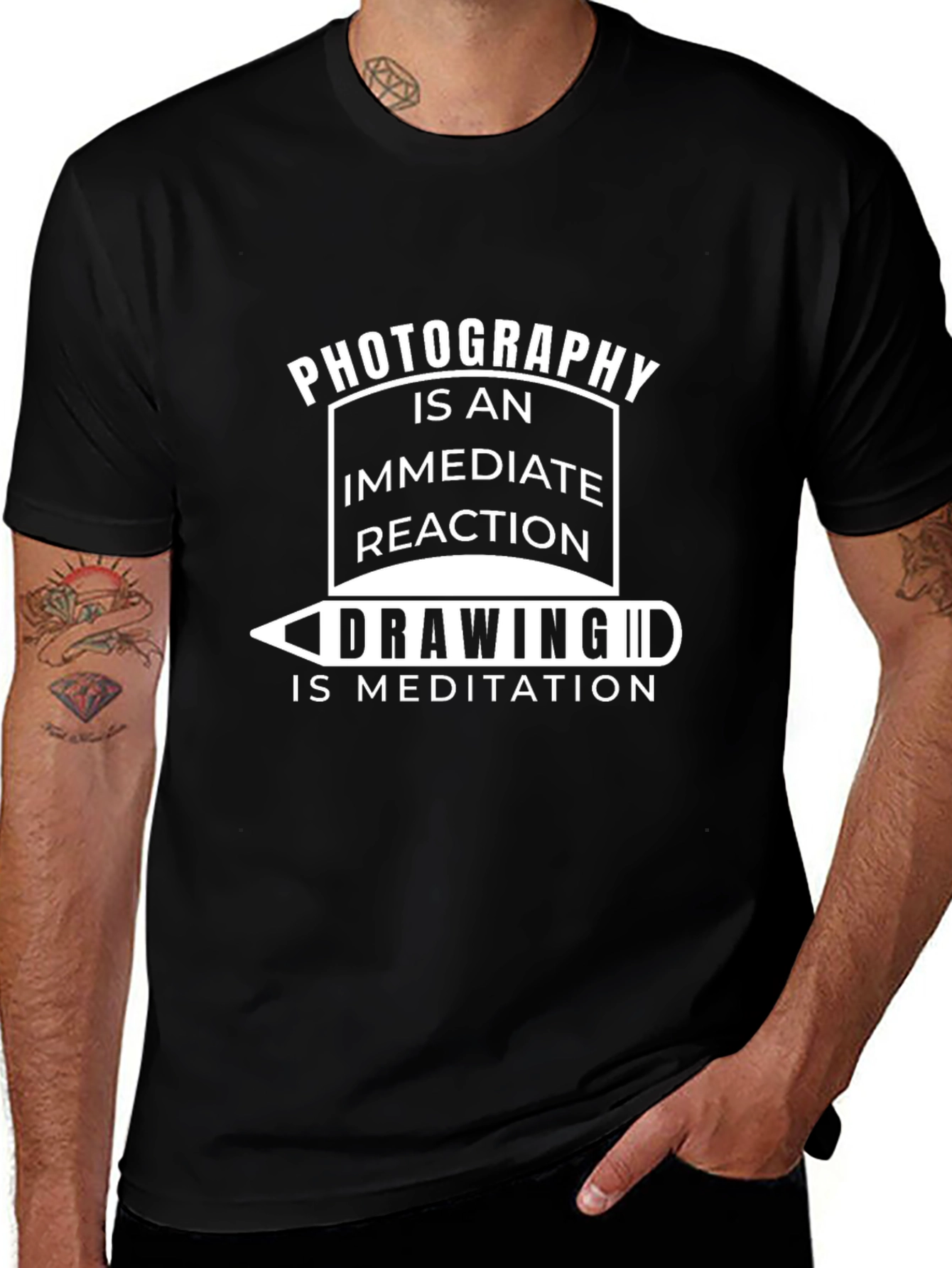Photography & Drawing Graphic T-Shirt