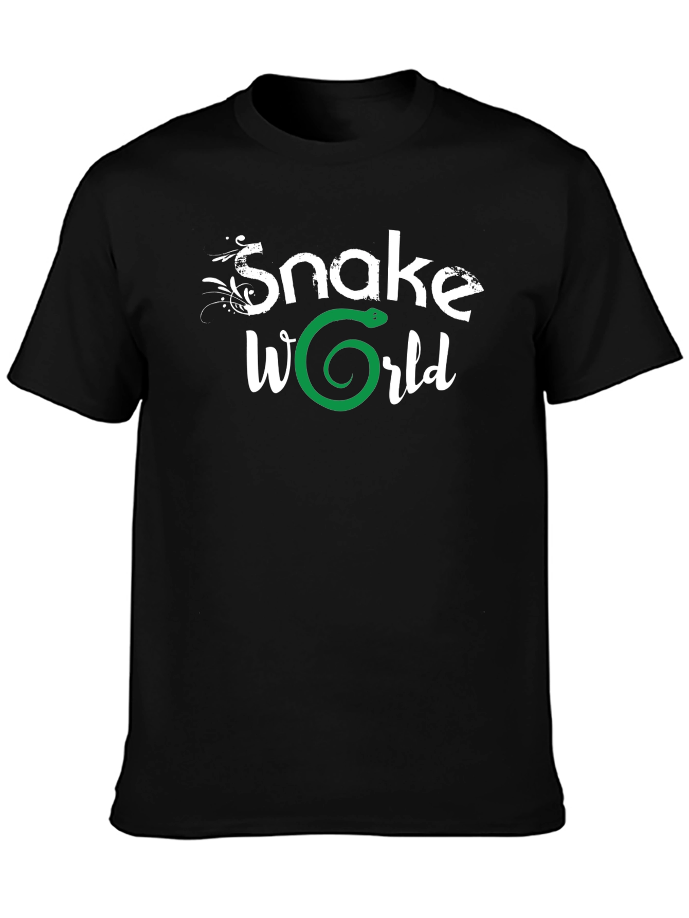 Snake World Graphic T-Shirt - Black