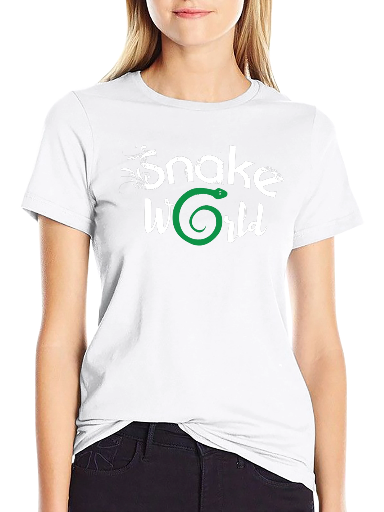 Snake World Graphic T-Shirt - Black