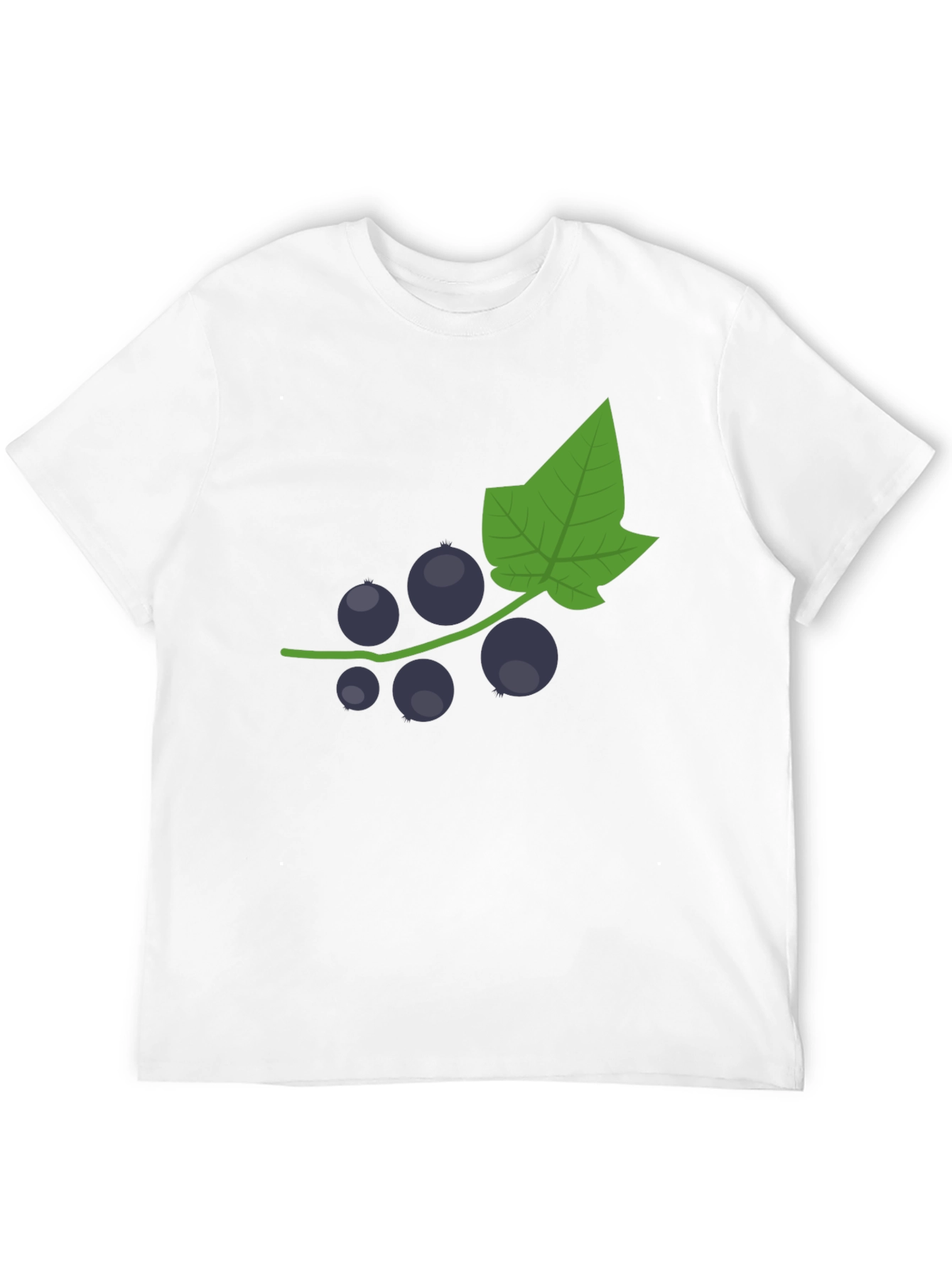 Black T-Shirt with Currant Graphic