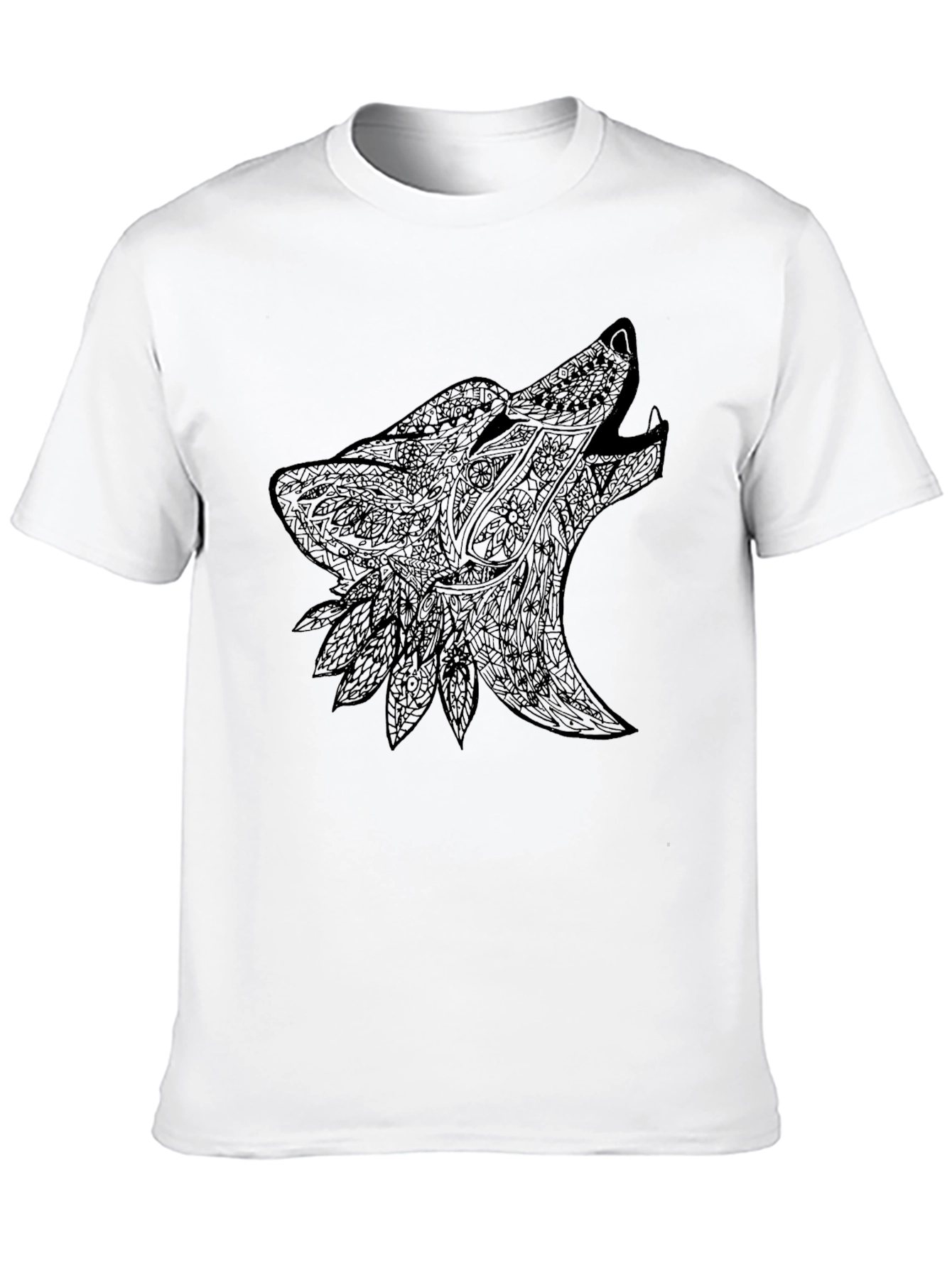 Black Wolf Design Graphic Tee