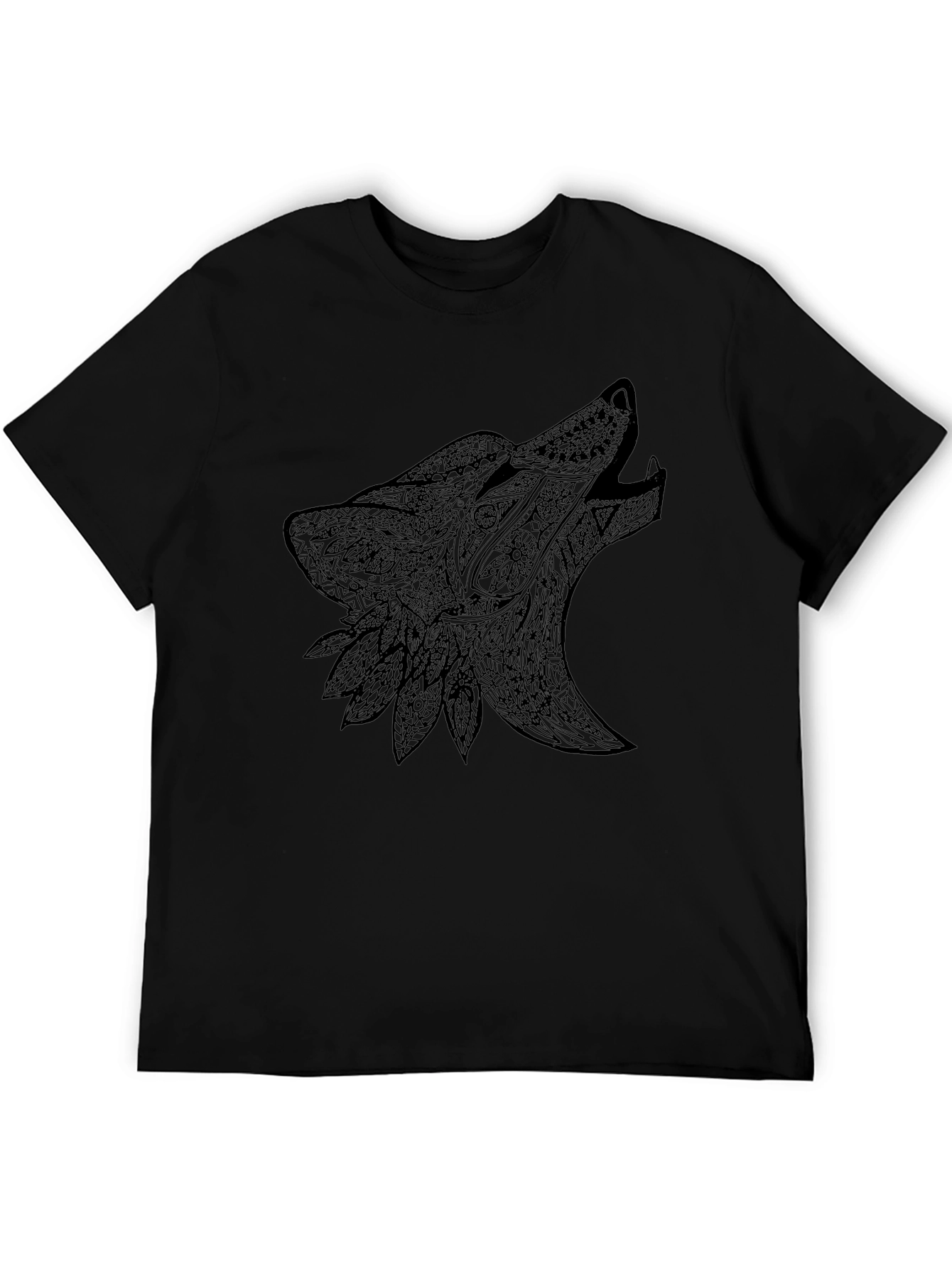Black Wolf Design Graphic Tee