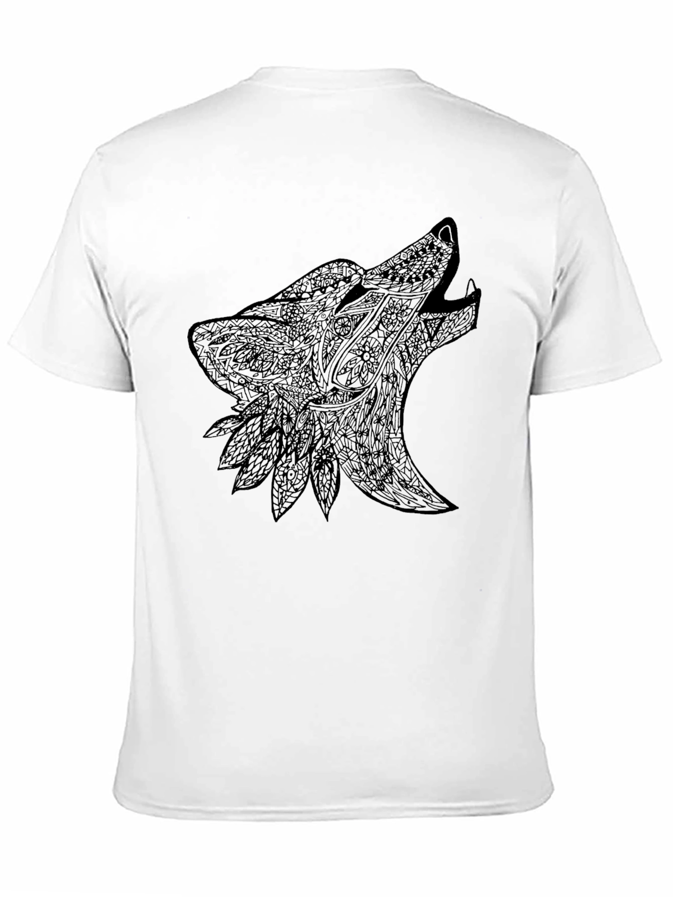 Black Wolf Design Graphic Tee
